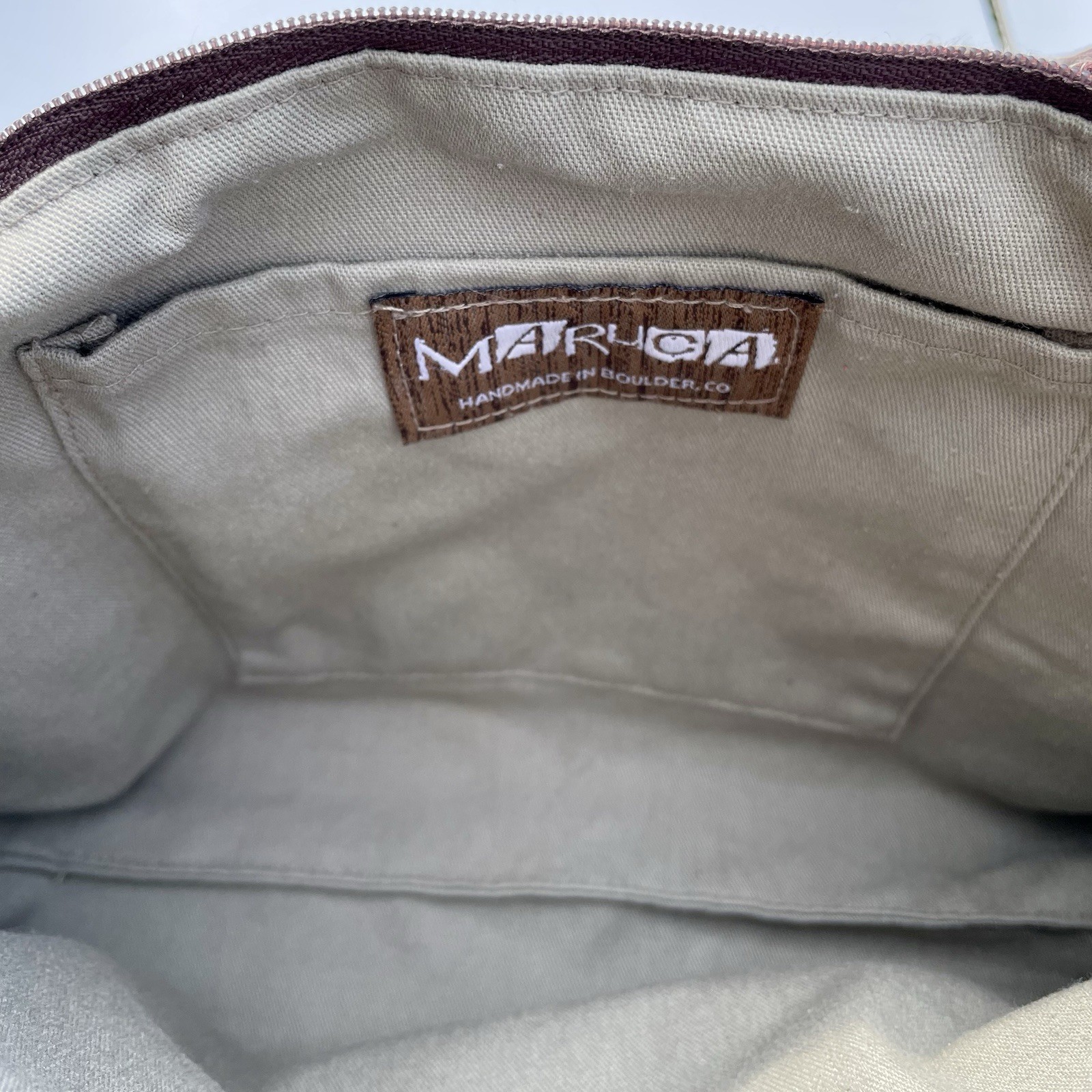 Maruca Shoulder Bag Purse Tan Rust Brown Fall Colors Handmade In Boulder CO