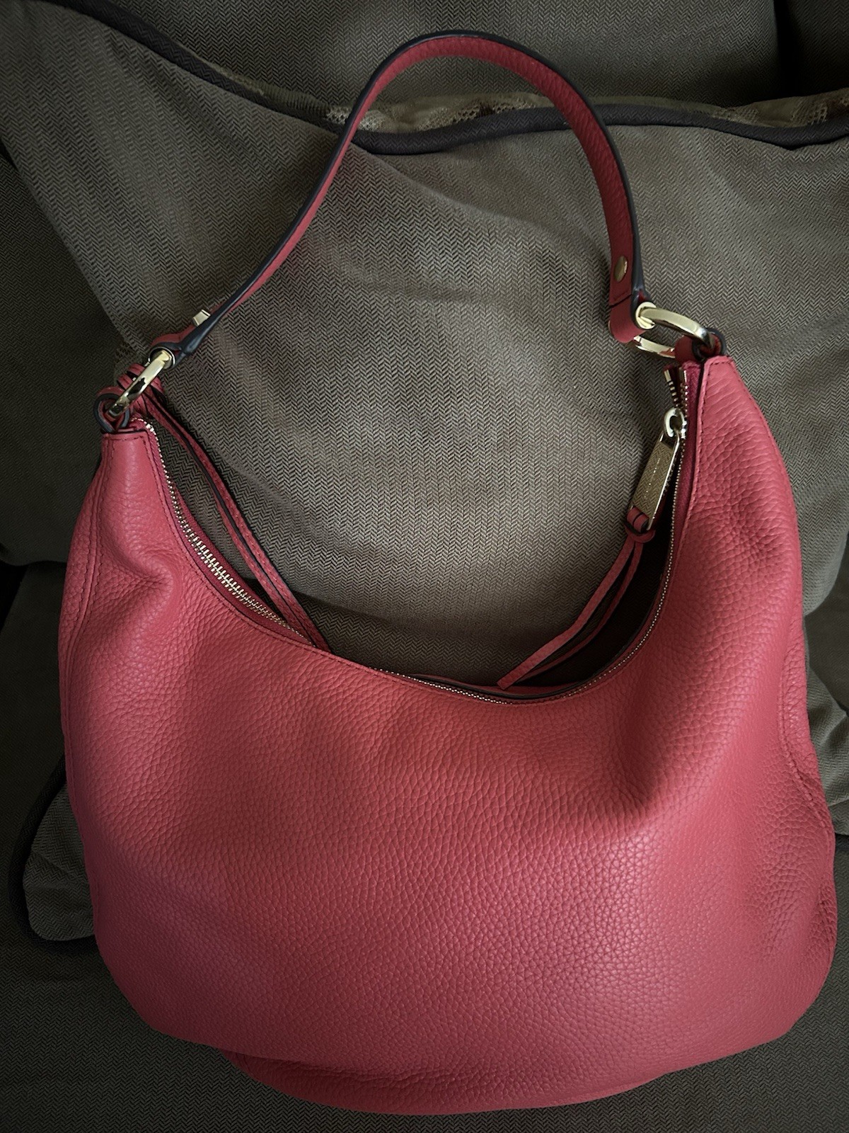 Michael Kors Rhea Hobo Bag Coral Color