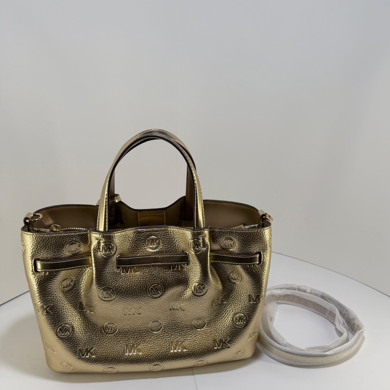 Michael Kors pale gold satchel