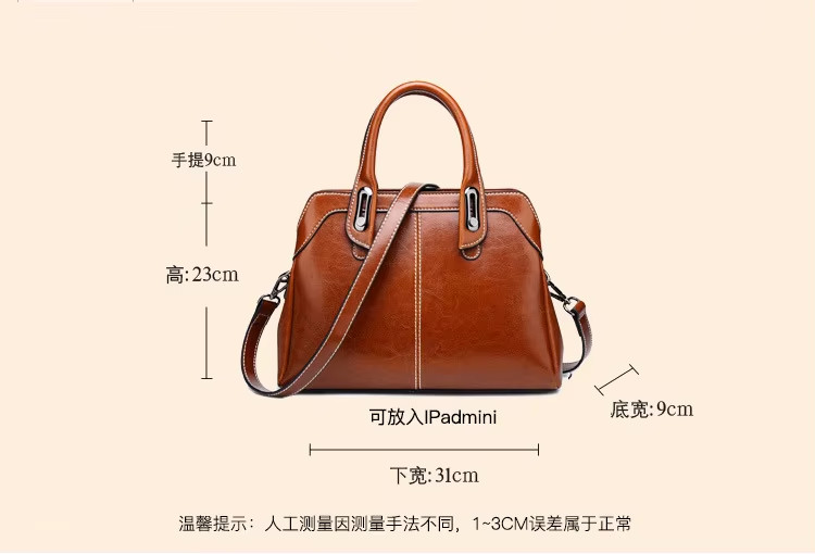 Women’s Genuine Leather Top Handle Satchel Shoulder Crossbody Tote Handbag Purse