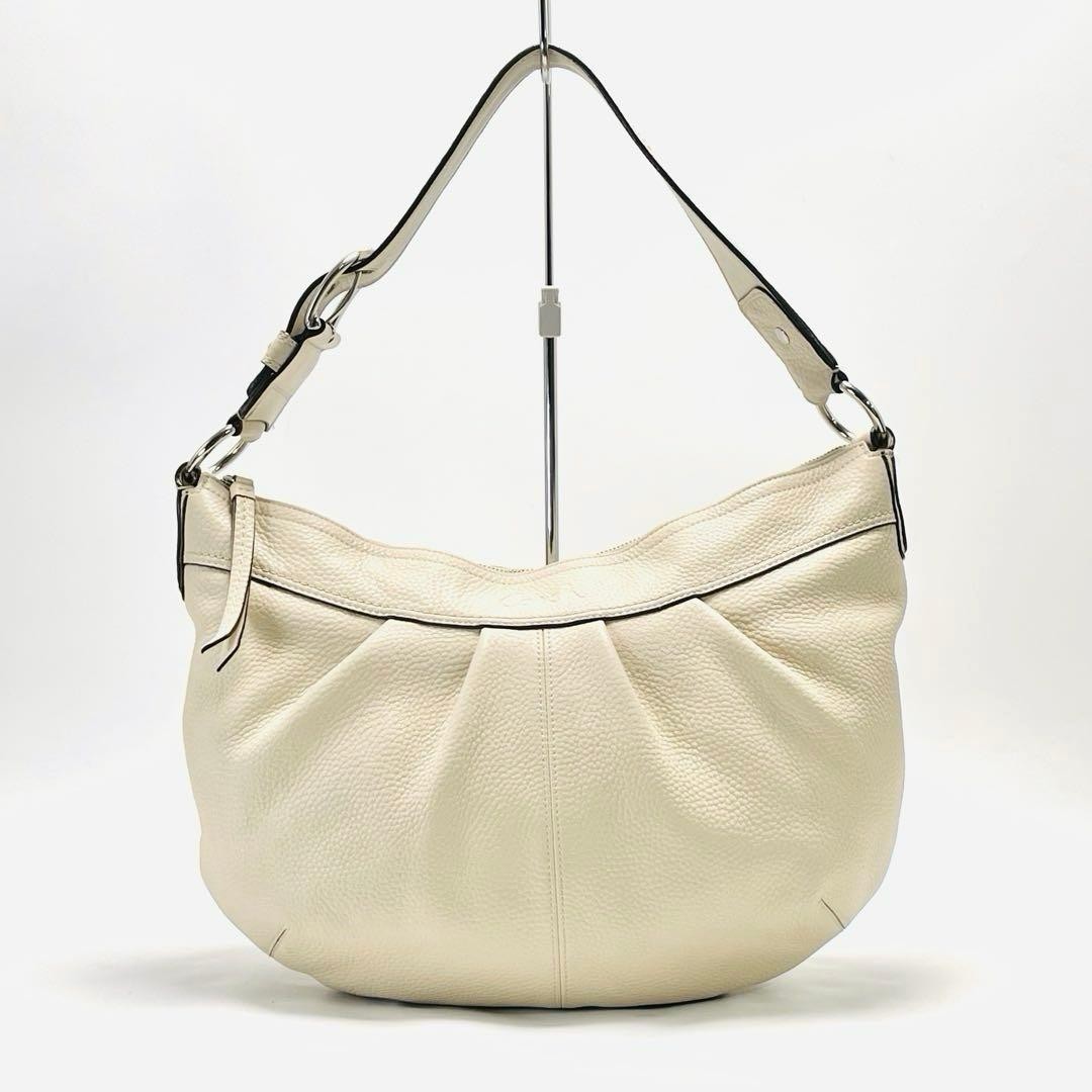 COACH Pleated Leather Hobo One Shoulder Bag