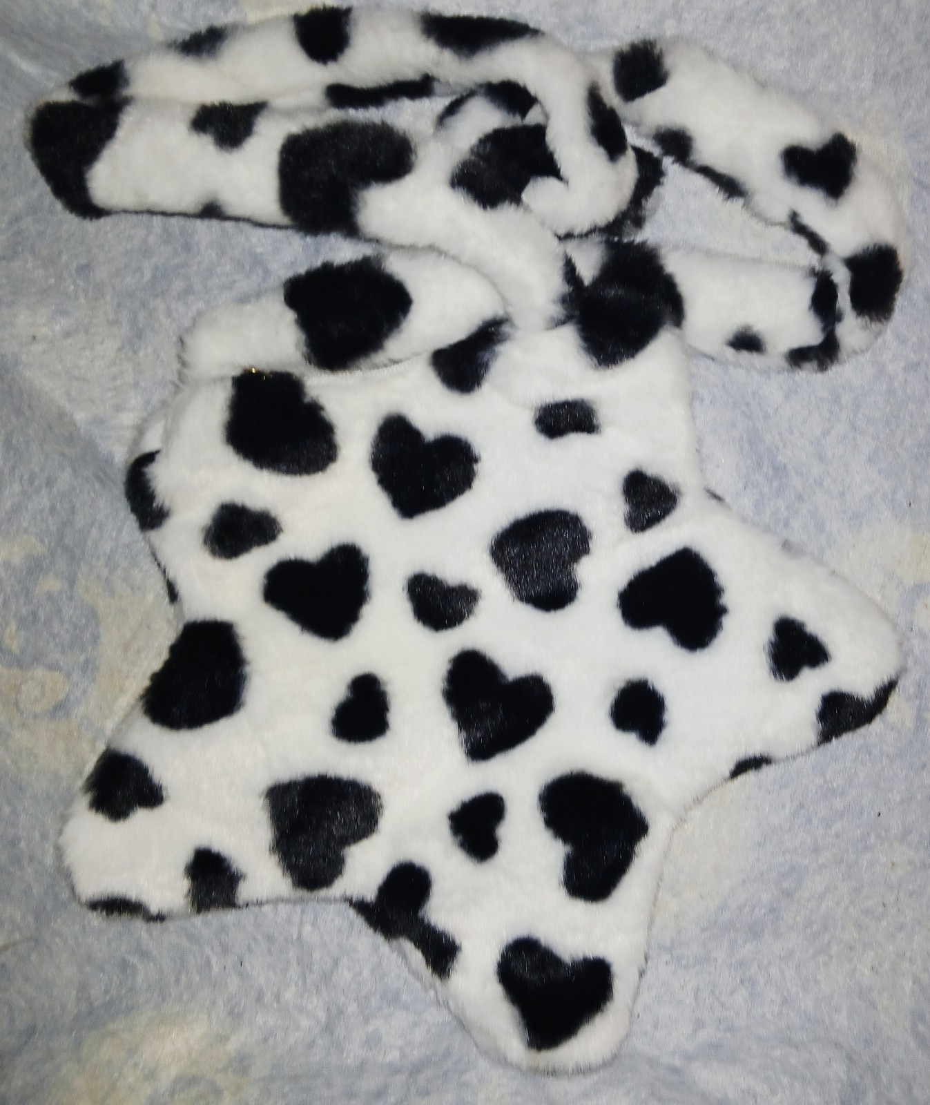 Star Shaped Furry Cow Heart Pattern Purse. Great Gift Idea.