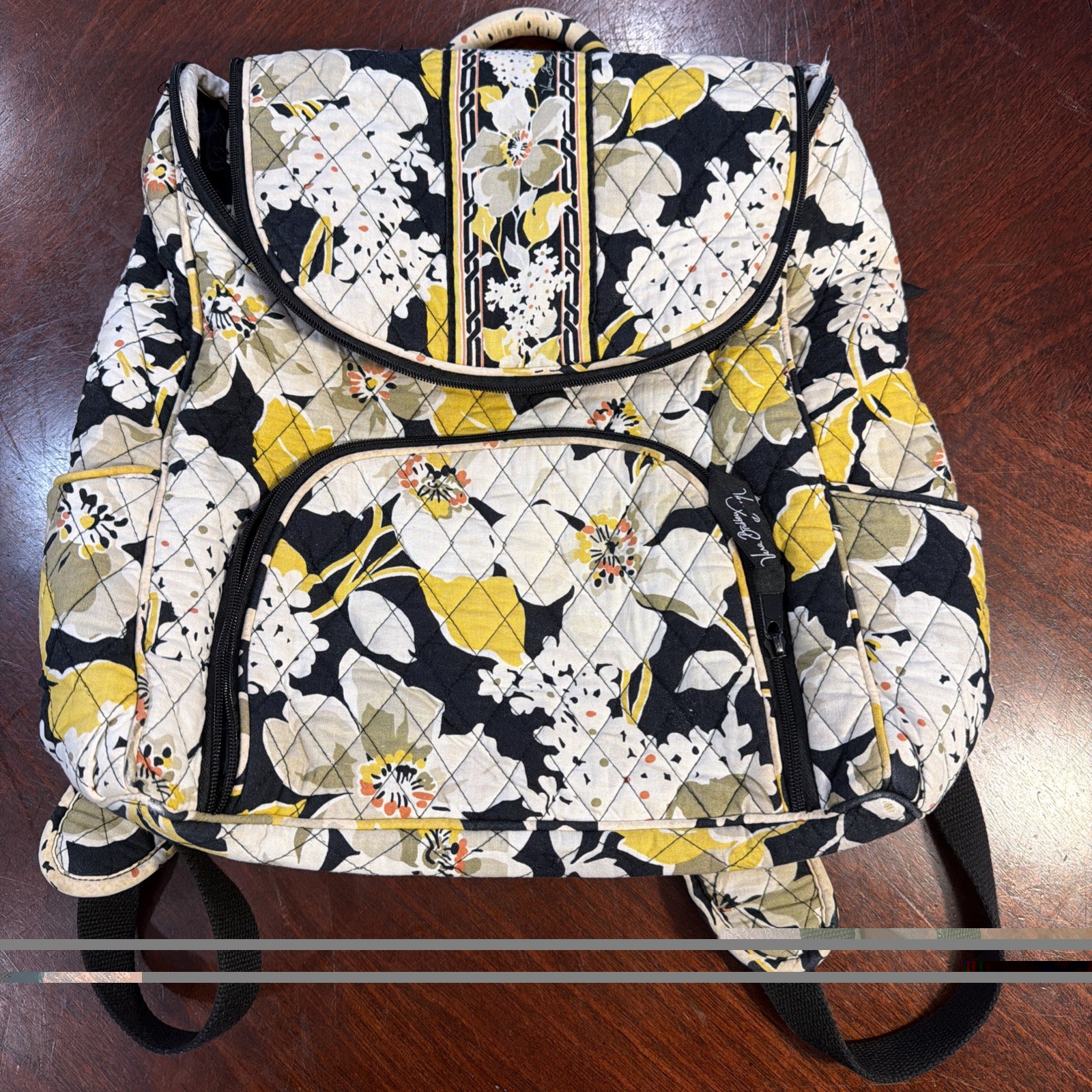 Vera Bradley Backpack Dogwood Flowers Yellow and White 12×15 – See Description