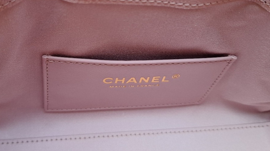 New CHANEL 25 Mini Hobo Bag 26B Light Pink Leather Gold-Tone Hardware CC Logo