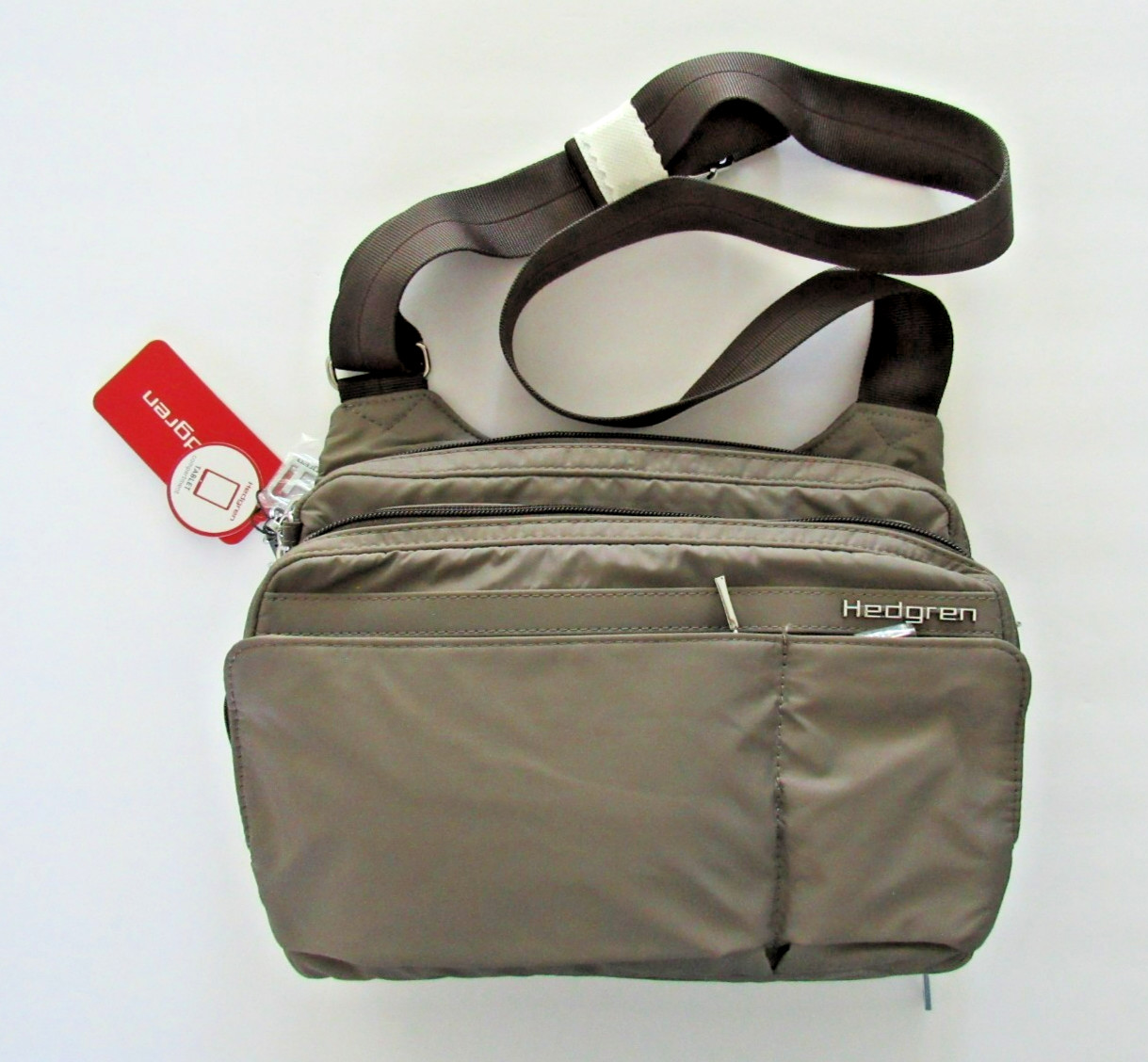 NWT Hedgren Mich Inner City Multi Compartment Crossbody Bag Sepia Brown #HIC363