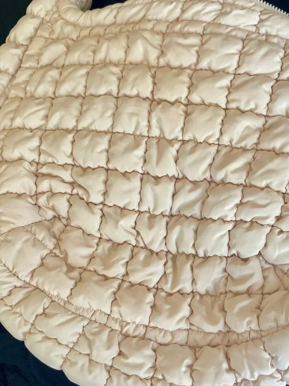 COS Quilted Oversized Shoulder Bag Ivory Puffy Pillow Crossbody Retail $135