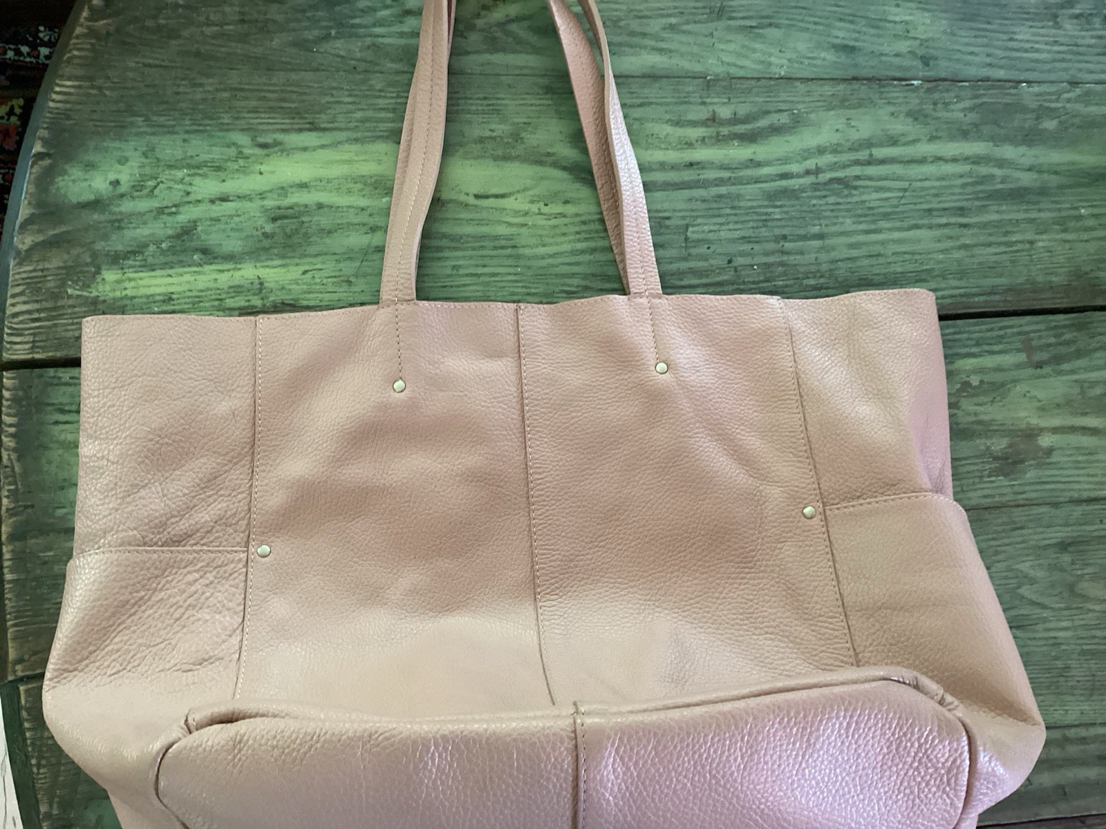 American Eagle Blush Pebble Large Satchel Shoulder Bag Italy