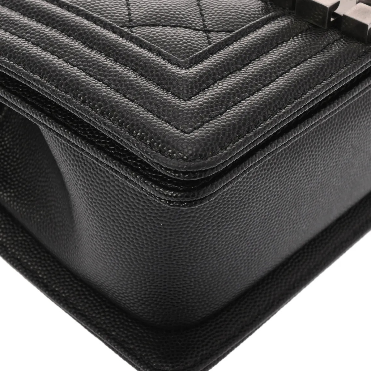 Chanel cm A67085 Shoulder Bag Grained Calfskin Black #WB6038