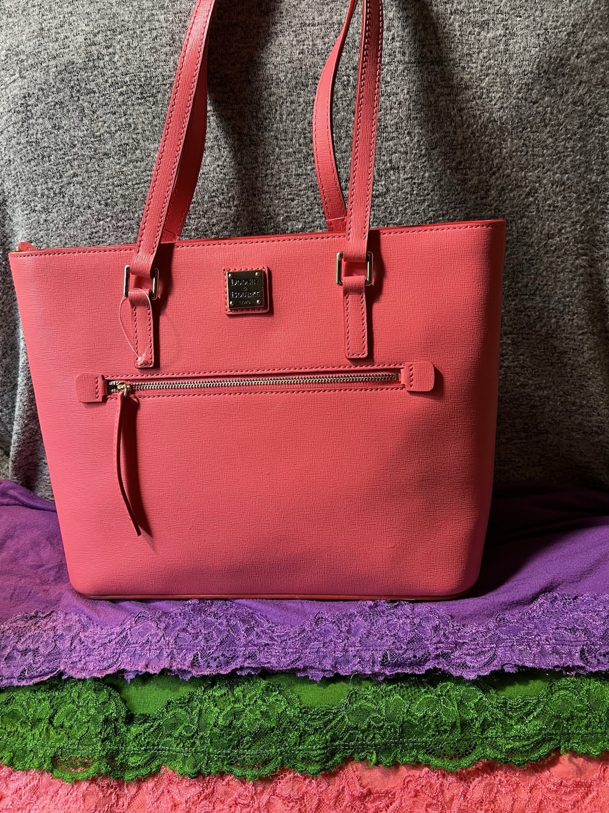 Dooney & Bourke Lexington Corral Saffiano Leather Zip Tote & Shopper Satchel
