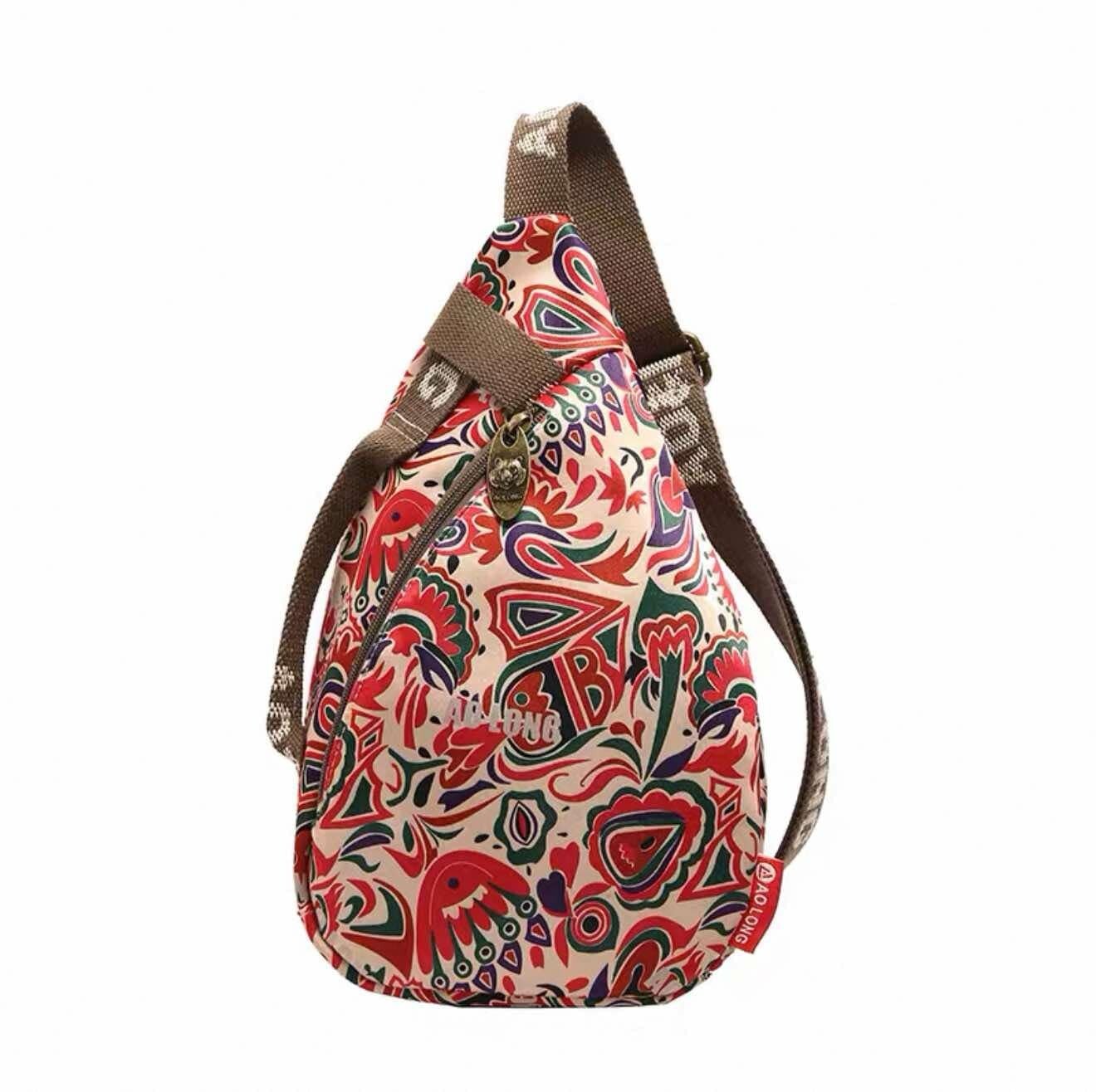 Bohemia Style Fashion Casual back bag print crossbody sling healthy back bag