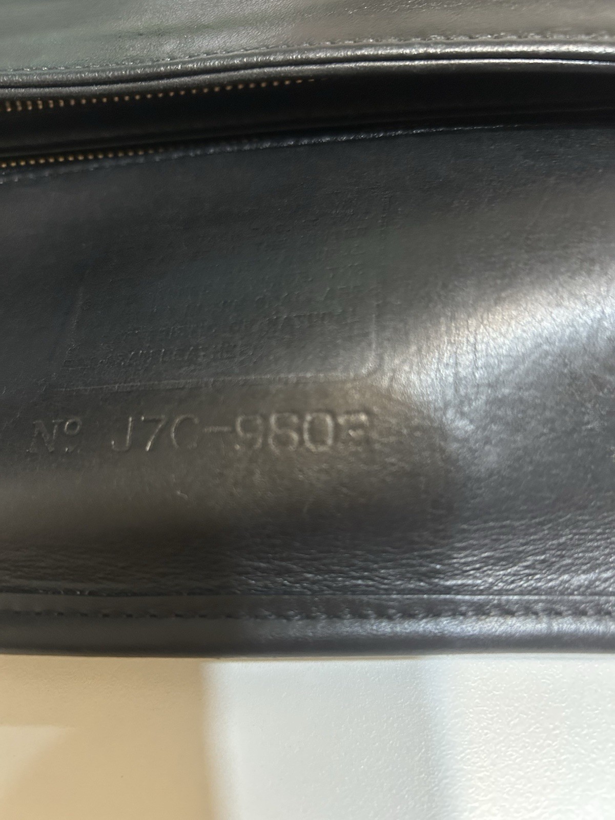 Coach Equestrian Vintage Black Leather purse J7C-9802 (1997) Entrupy COA