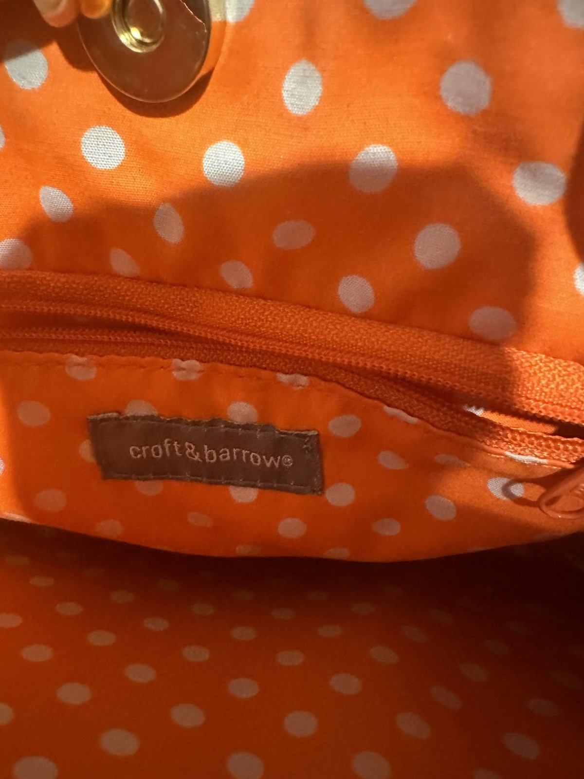 Croft & Barrows Orange Woven Purse Handbag