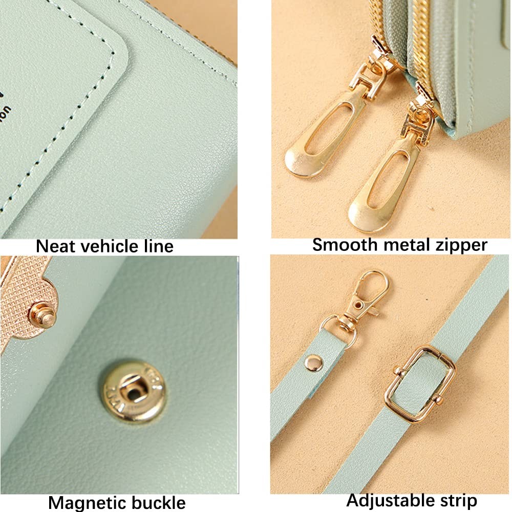 Anti-Theft Leather Bag,Small Crossbody Cell Phone Purse Wallet for Women,Touc…