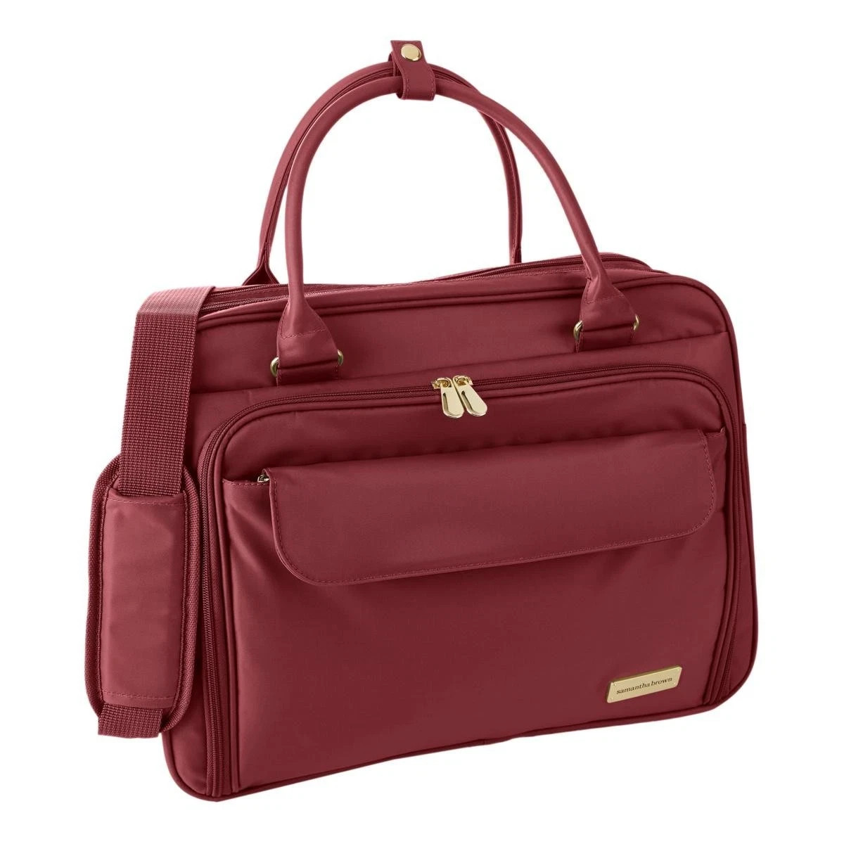 Samantha Brown Carry All Bag Satchel Laptop Burgundy NWT