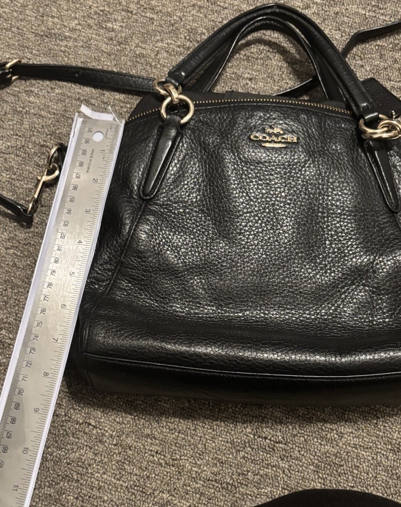 Coach Black Pebbled Leather Crossbody Bag Kelsey F1780-F36675