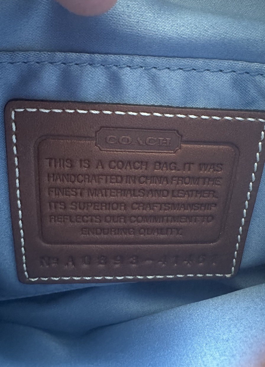 Coach Y2K Denim Patchwork Pouch Mini Bag 41461 Detachable Strap RARE
