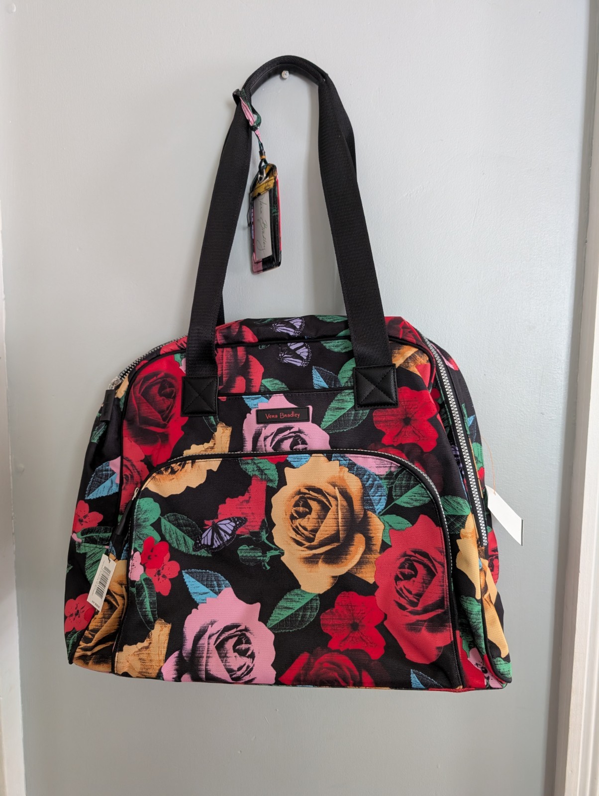 Vera Bradley Lighten Up Go Anywhere Carry On Travel Bag Havana Rose Floral NWT