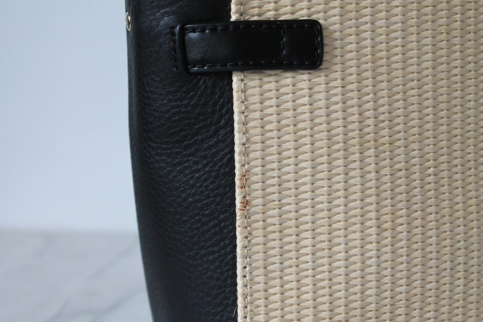Kate Spade ‘Houston Street’ Loula Straw Leather Crossbody Purse / Pink Interior