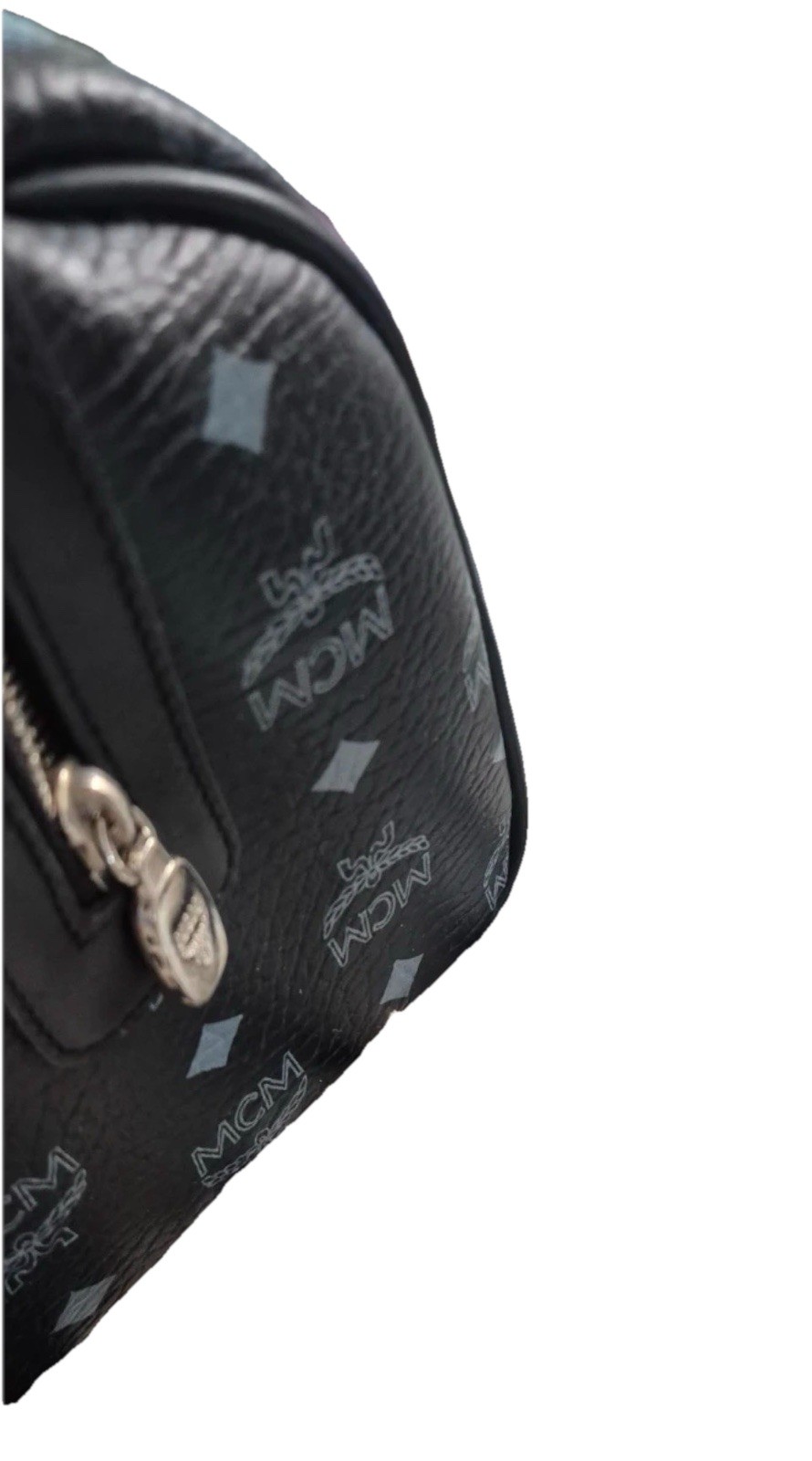MCM Black Visetos Boston Bag
