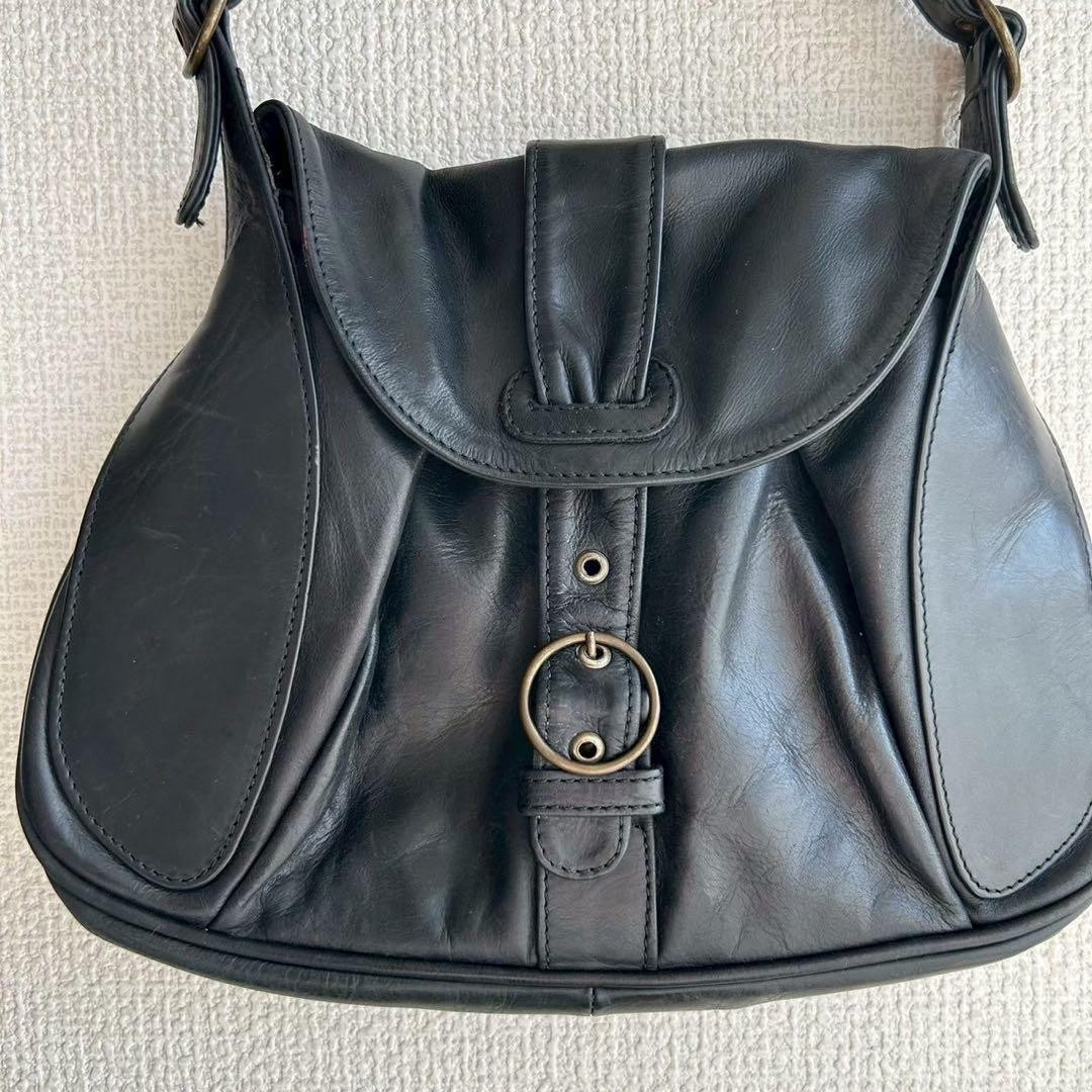 Vanessa Bruno Shoulder Bag Purse Leather in Black USED Good Condition