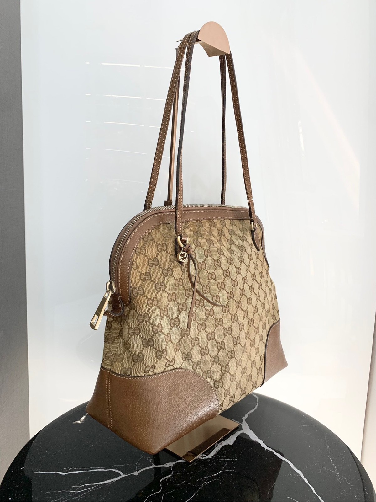 Gucci Pre-Owned Authentic Tote Brown 323673-KH1BG-9783 Canvas