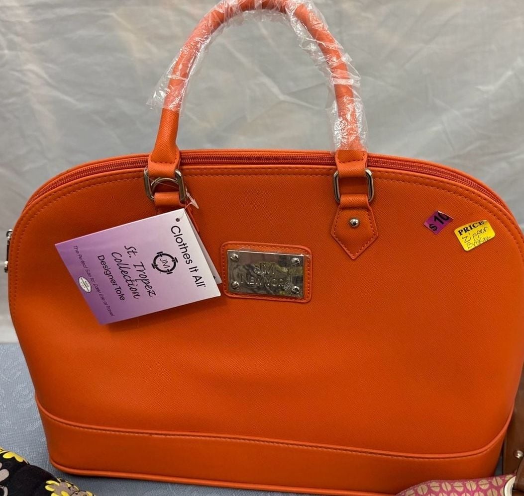 Joy Mangano JM New York St. Tropez Collection Designer Tote Orange