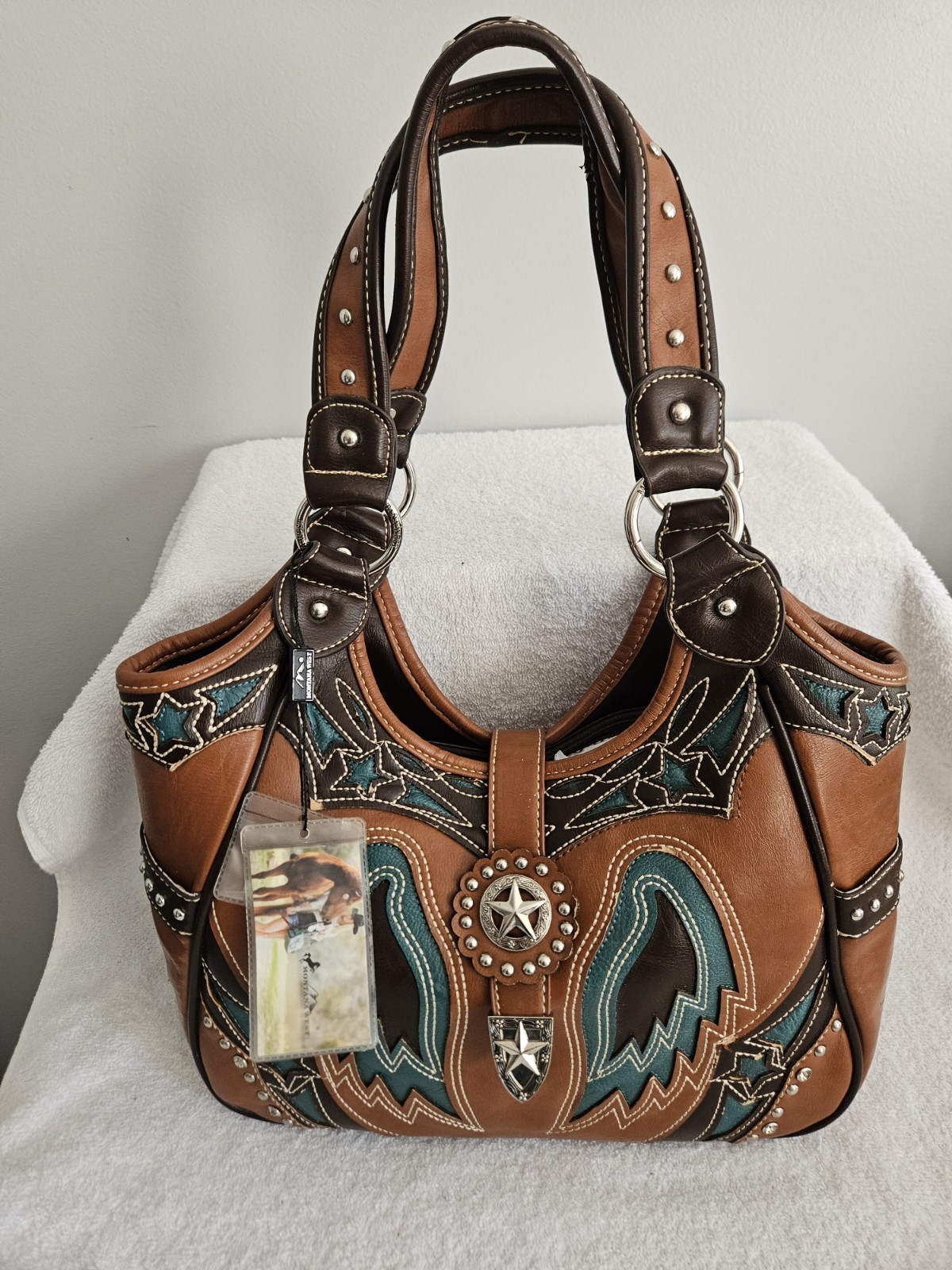 Montana West NEW Western Shoulder Handbag Purse with Rhinestones