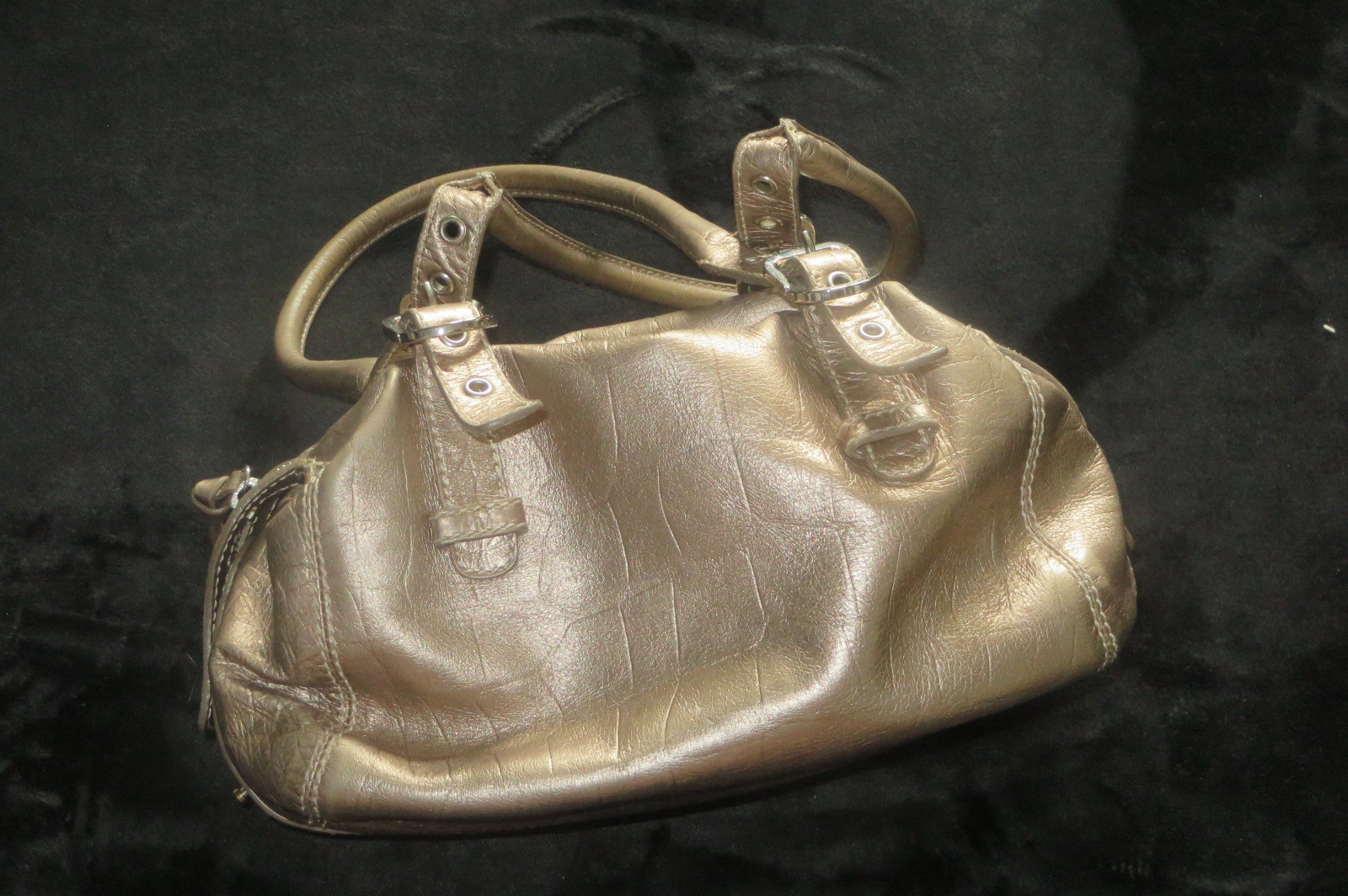 Francesco Biasia Gold Leather Since 1977 Bag