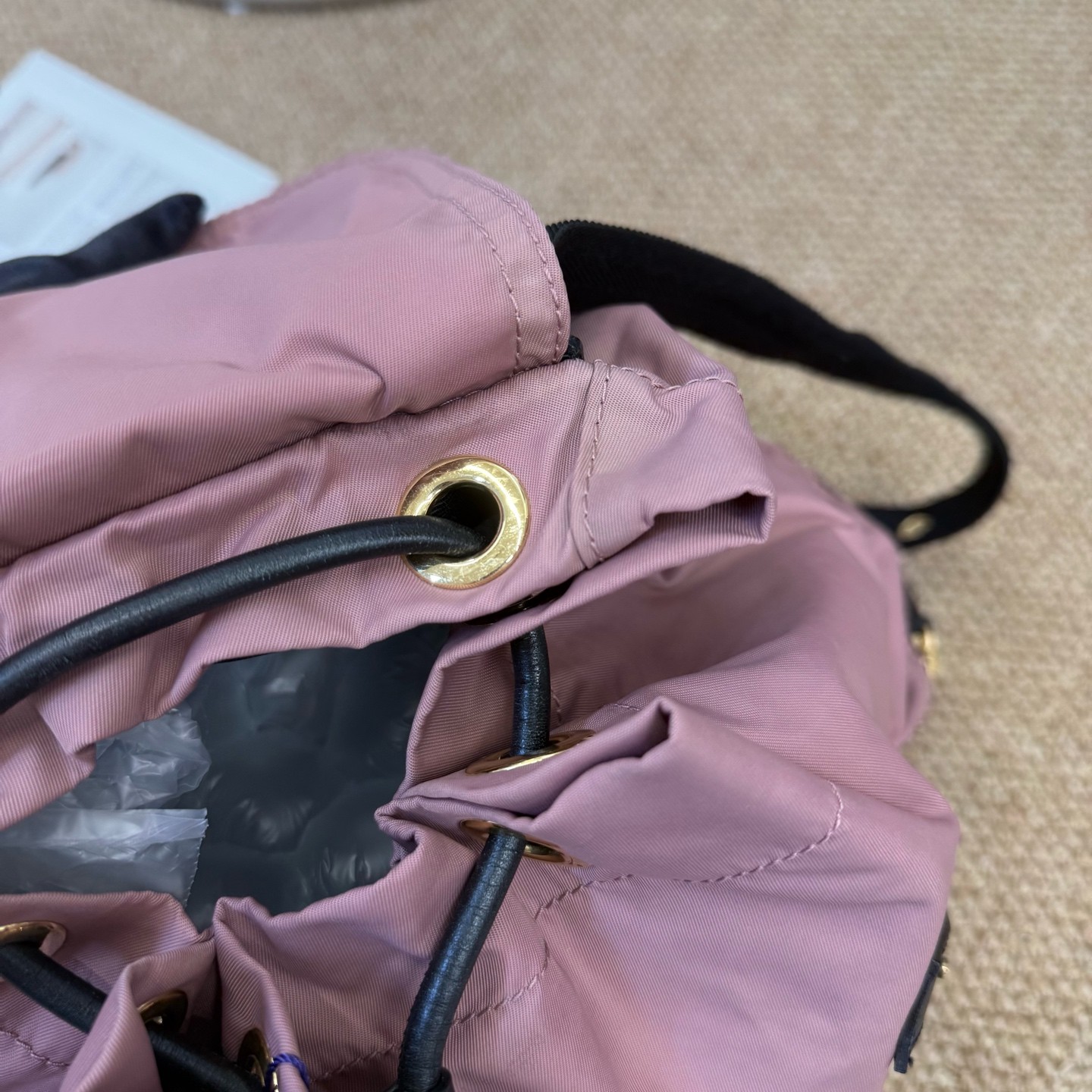 Burberry Classic Series Medium Pink Leather Backpack Duty Paid