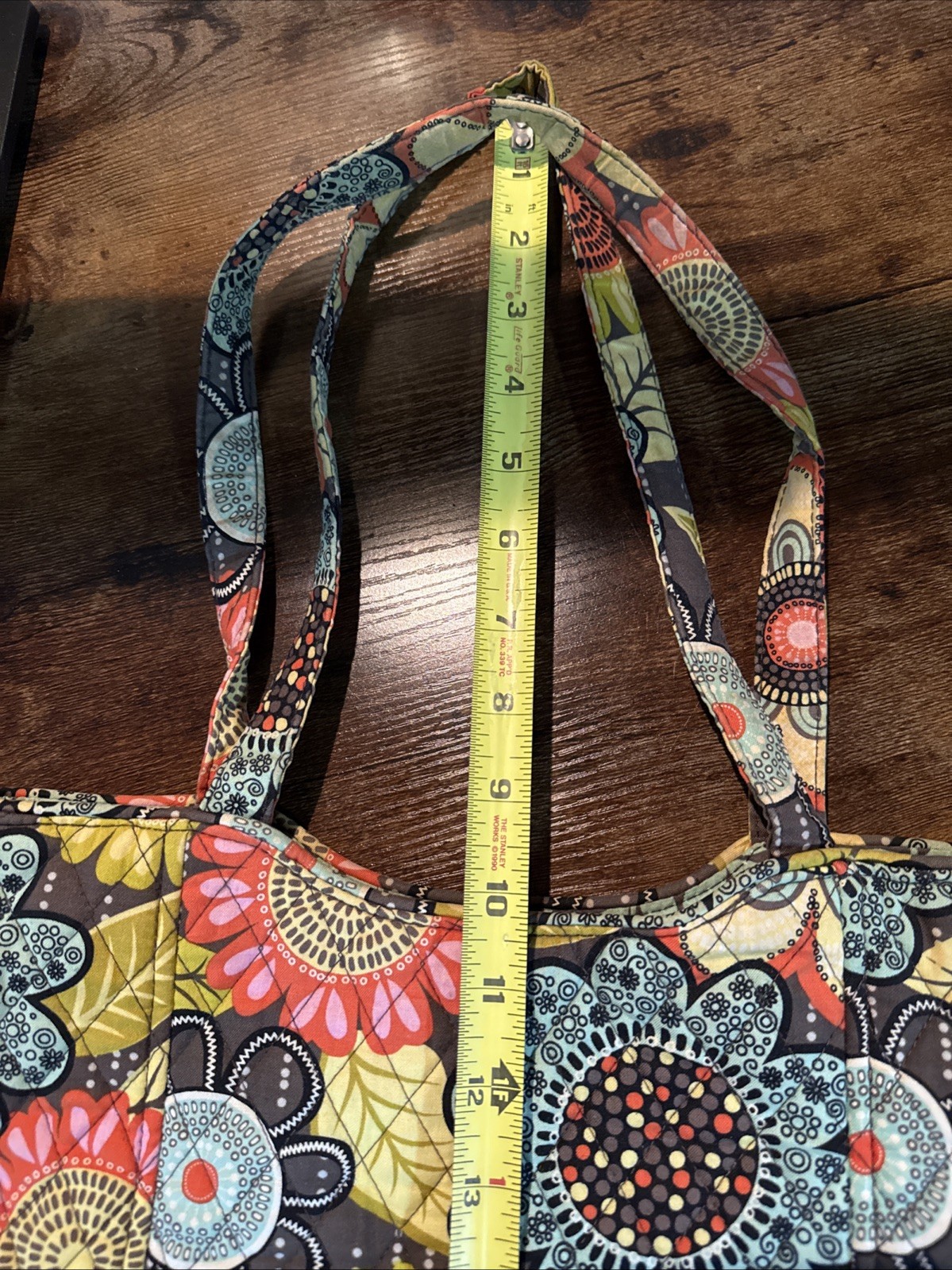 Vera Bradley Flower Shower Large Tote Bag Quilted Floral Purse Retired Hippie