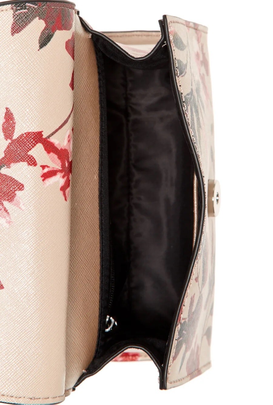 NEW GUESS Women’s Tubert Beige Red Floral Print Small Crossbody Bag Handbag