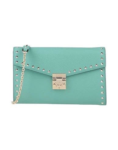 MCM Green Chain Wallet 3-Way Crossbody Clutch with Card and Coin Pouch