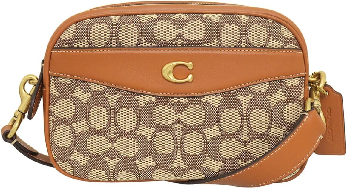 [Coach] Camera Bag Signature Textile Jacquard CC401 B4TA7 Cocoa Burnished Amber