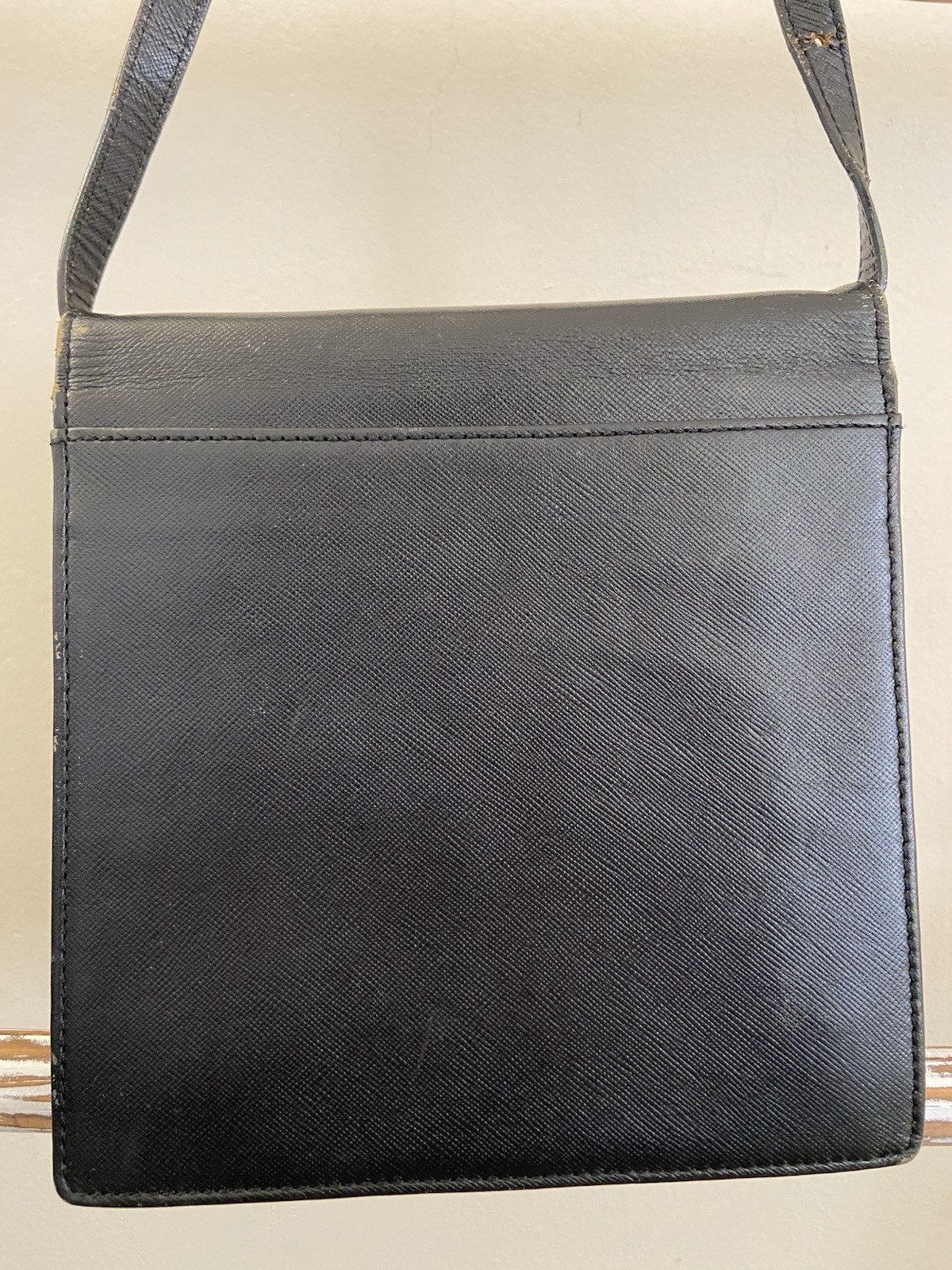 Yves Saint Laurent Cassandra Black Saffiano Crossbody Shoulder Bag, Fair Condo