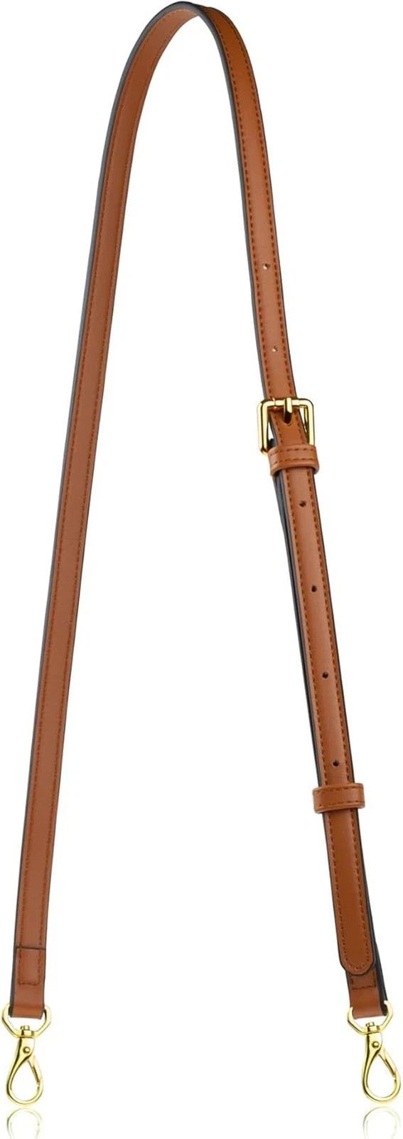 Leather Purse Strap Replacement Crossbody Handbag Long Adjustable, Brown, M