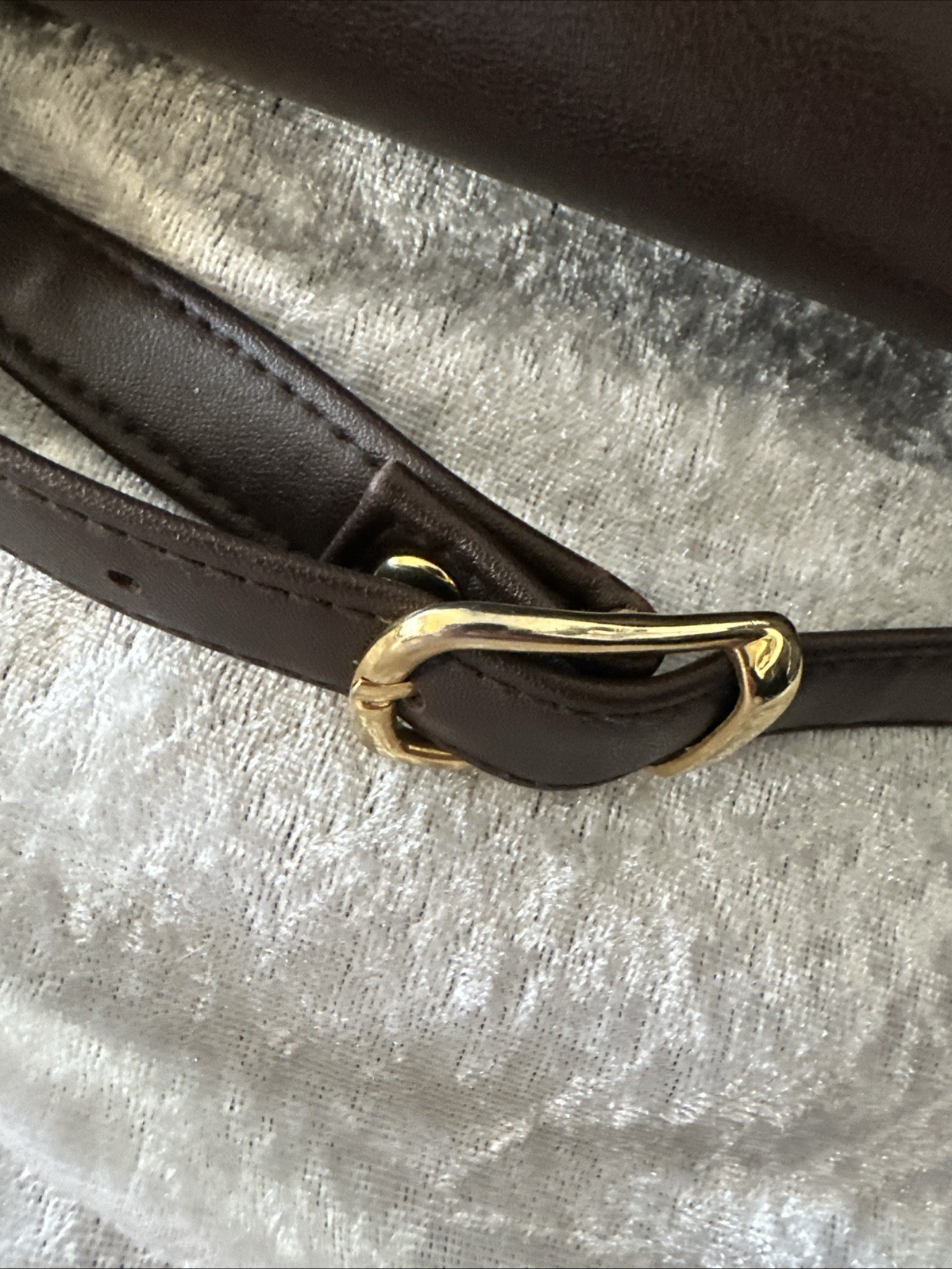 Croft & Barrow Brown Leather Crossbody Purse Women’s Shoulder Handbag Adj Strap