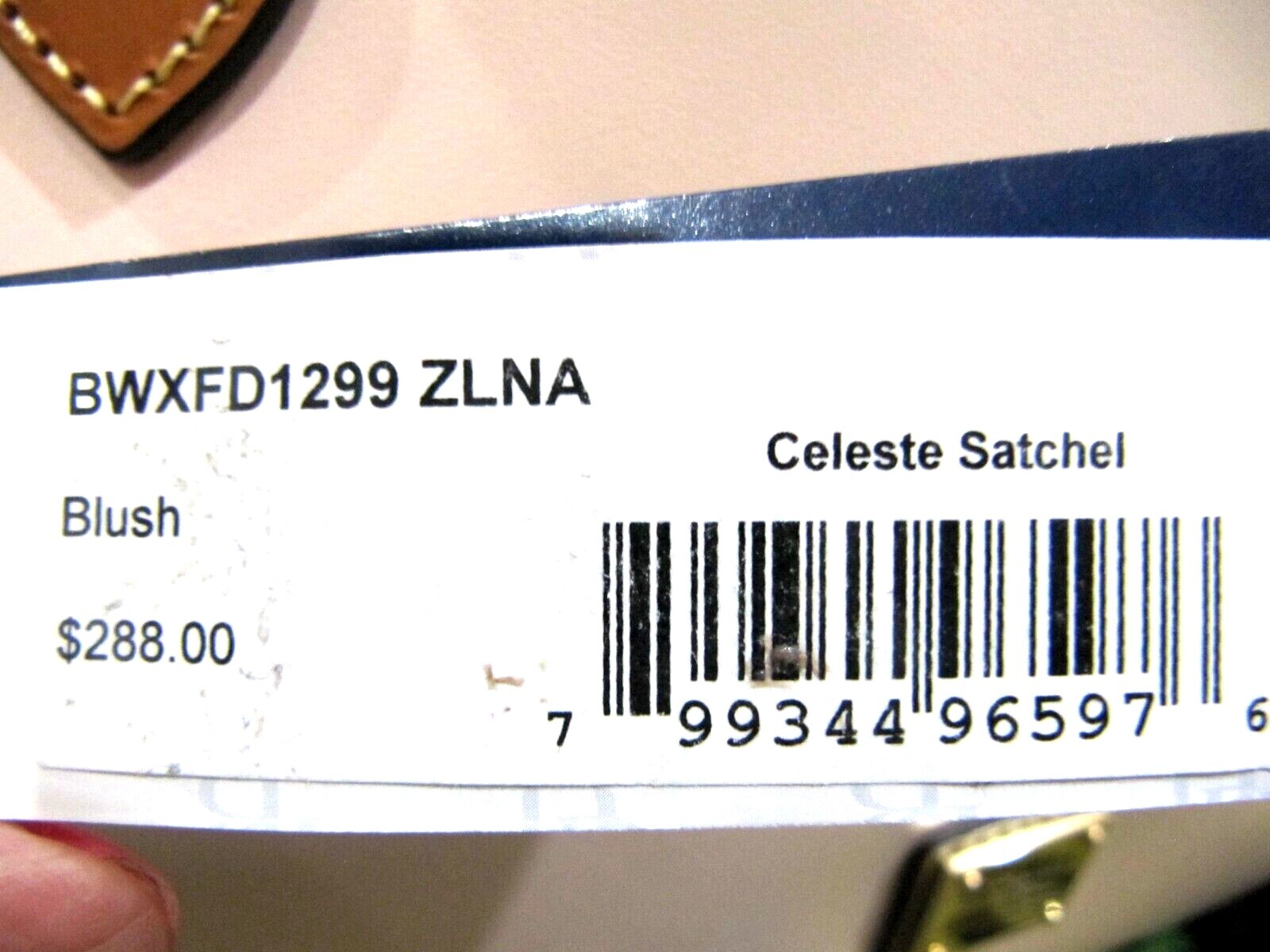 Dooney & Bourke New Celeste Satchel Blush Light Pink Wexford Leather NWT $288