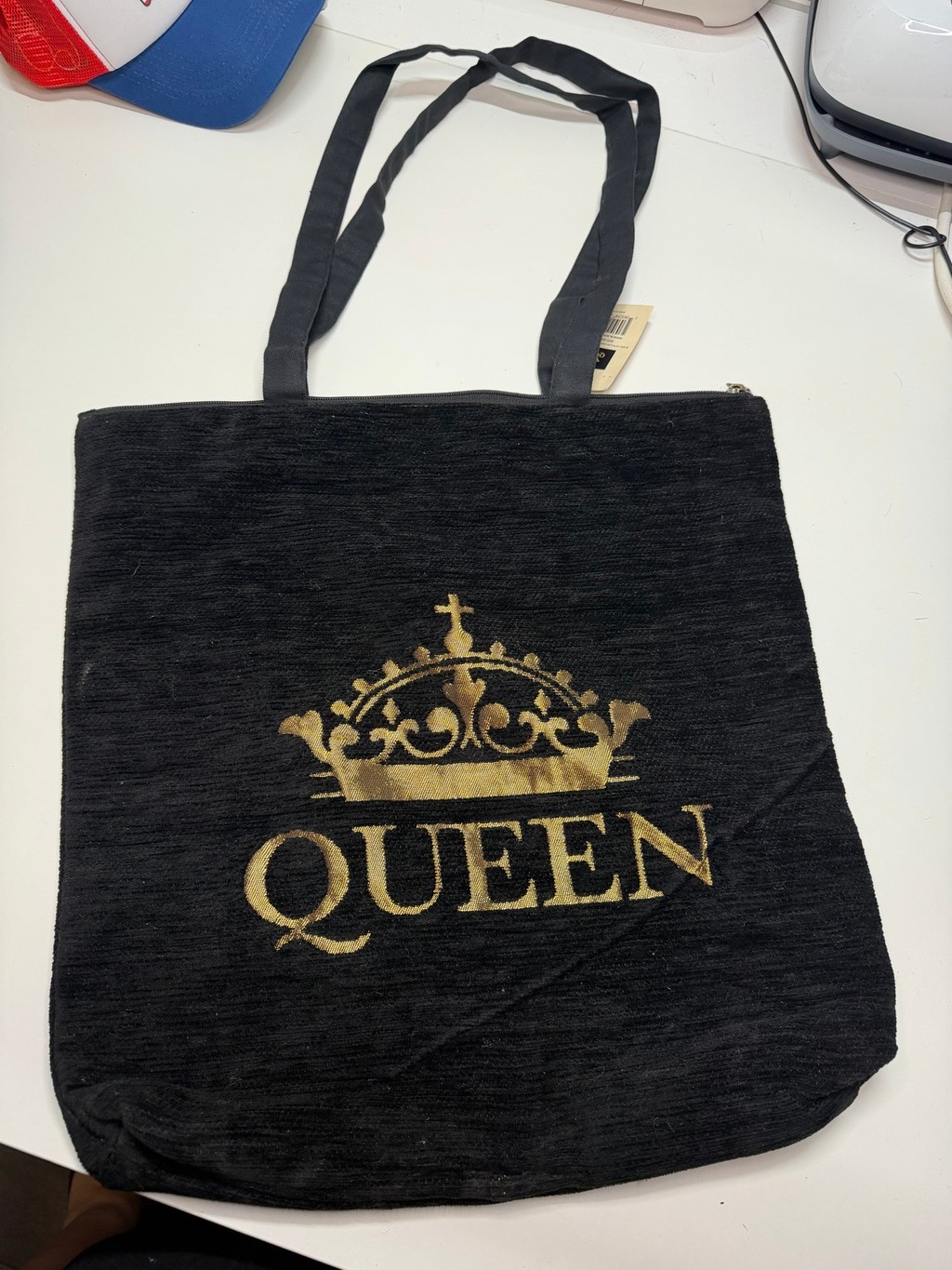 Women’s Unbranded Queen Tote Bag One Size Black Gold