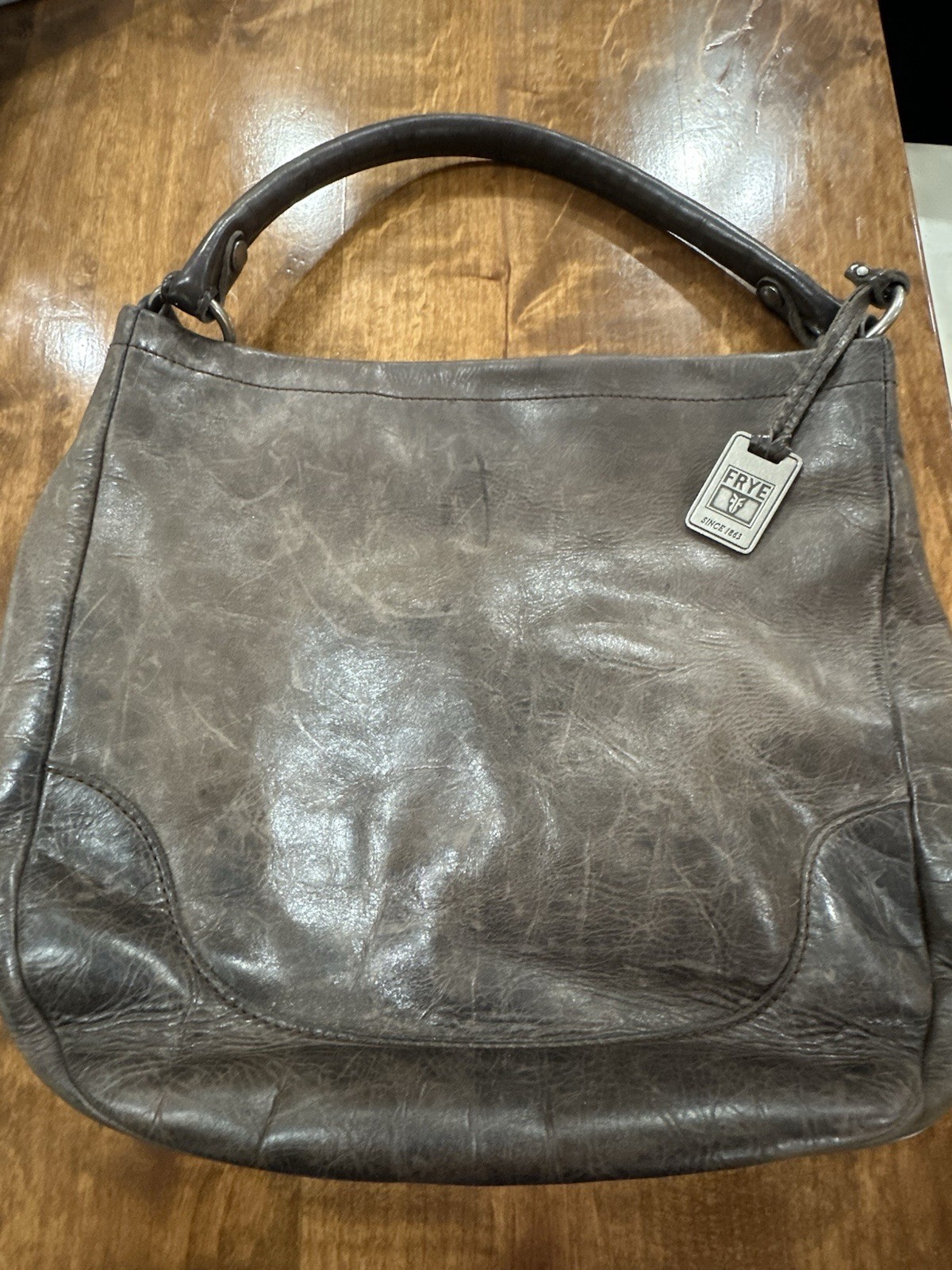 Frye Melissa Brown Leather Hobo Handbag with Shoulder Bag Boho Style