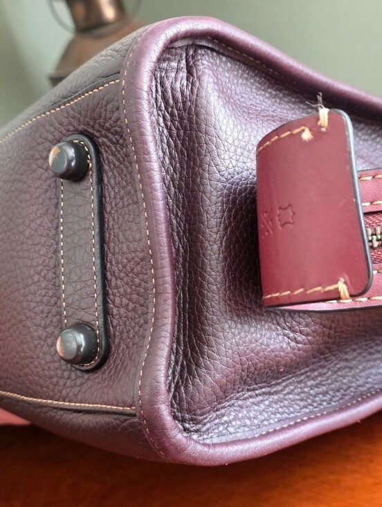 Coach 1941 Rogue 30 38124 Satchel Oxblood Pebbled Leather Bag