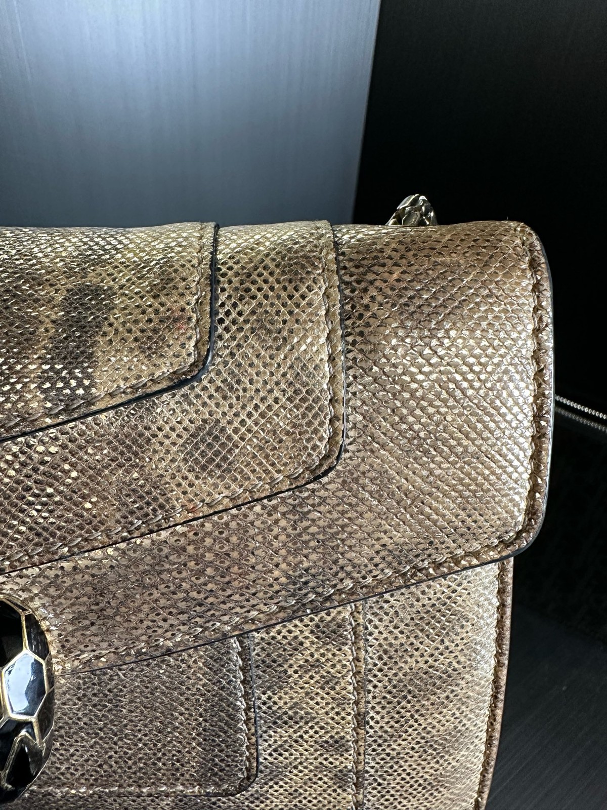 BVLGARI Serpenti Karung Leather Special Edition Medium Shoulder Bag NWOT AUTH
