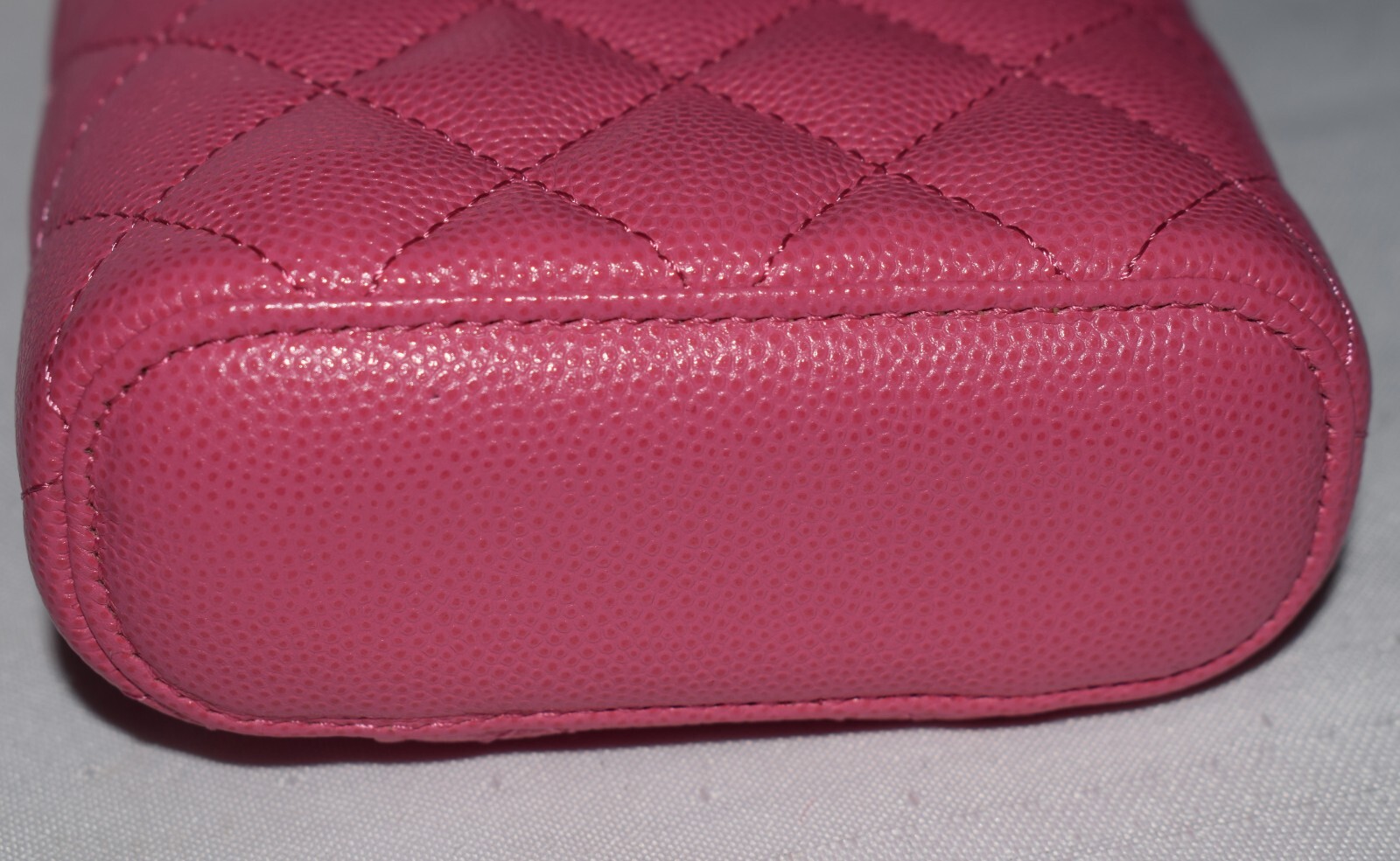 Chanel Coco Hot Pink Caviar Small Vertical Vanity Purse Bag With Chain Strap US6