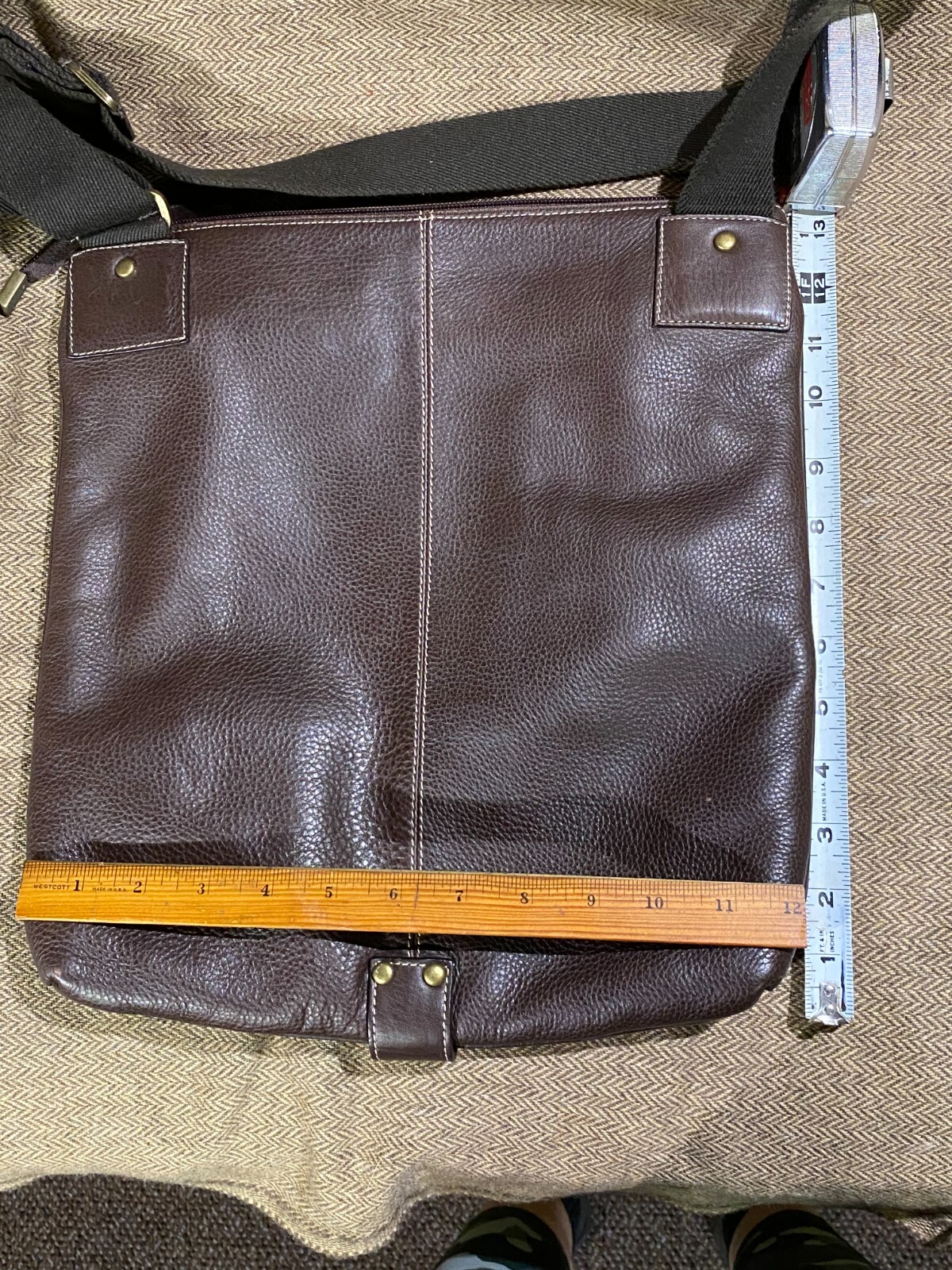 EUC Puntotres Brown Leather Messenger Bag – Made in Spain SO NICE!
