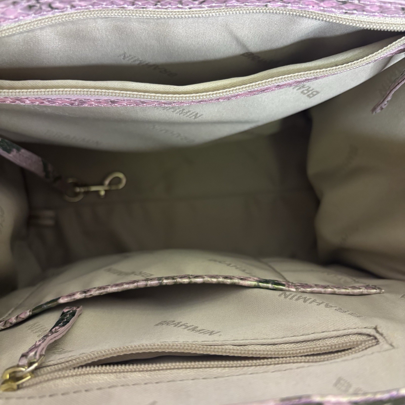 Brahmin Small Caroline Blush Belladonna Satchel Bag Brand New W/Tags