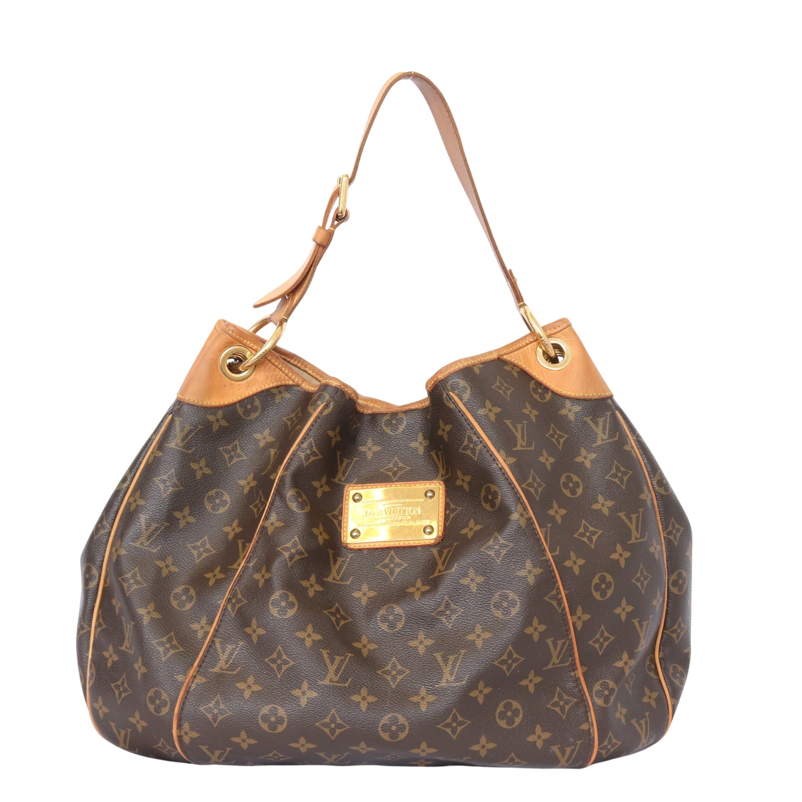 Authentic Louis Vuitton M56381 Galliera GM Brown Monogram Shoulder Bag