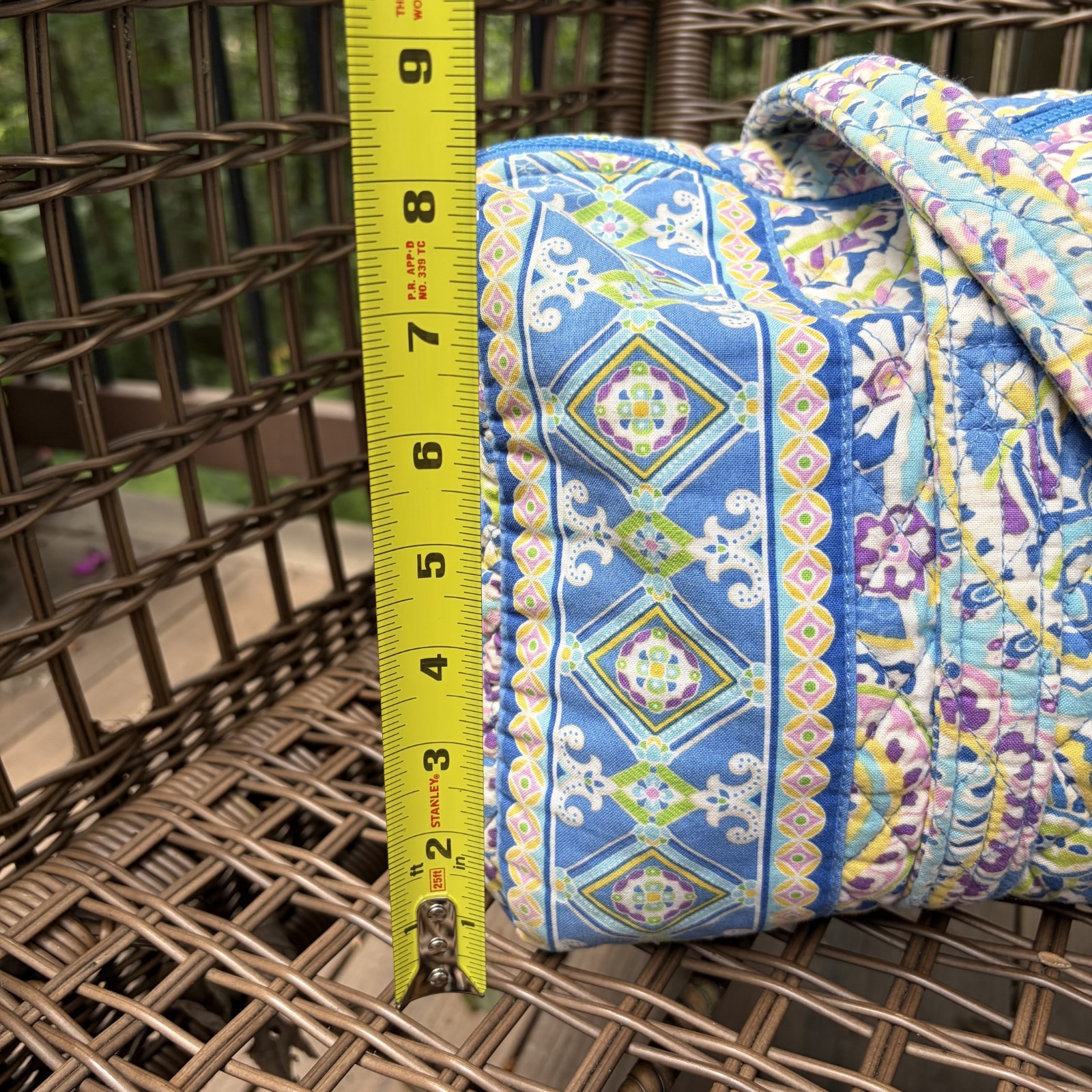 Vera Bradley Capri Blue Small Duffel Bag EUC From 2007 No Visible Flaws