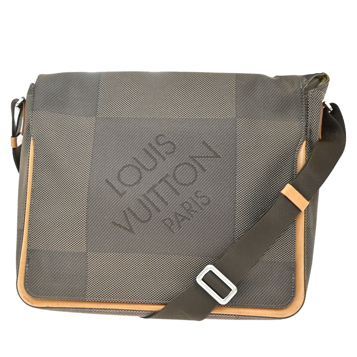 LOUIS VUITTON Damier Geant Messager Shoulder Bag Canvas Leather M93030 16KP318