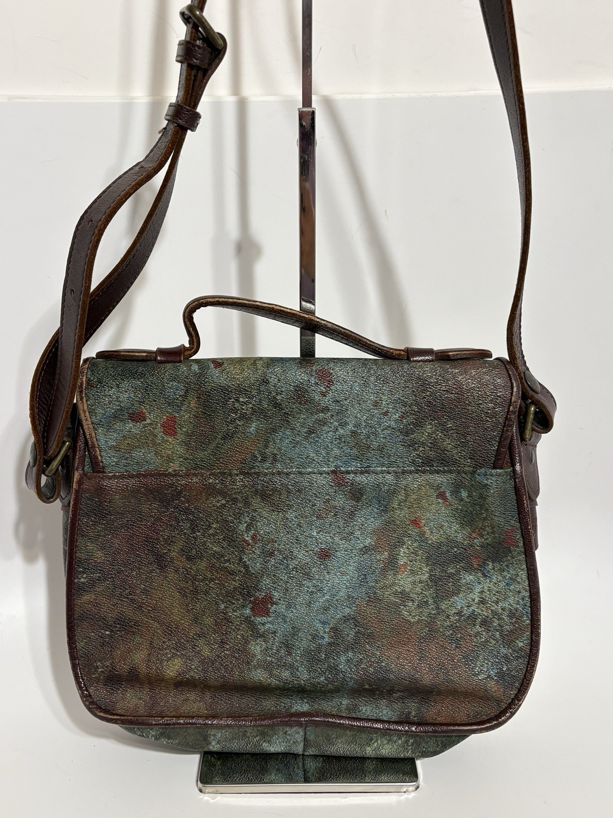 Vtg Jean Paul Gaultier Rust Brown Leather Flap Bag
