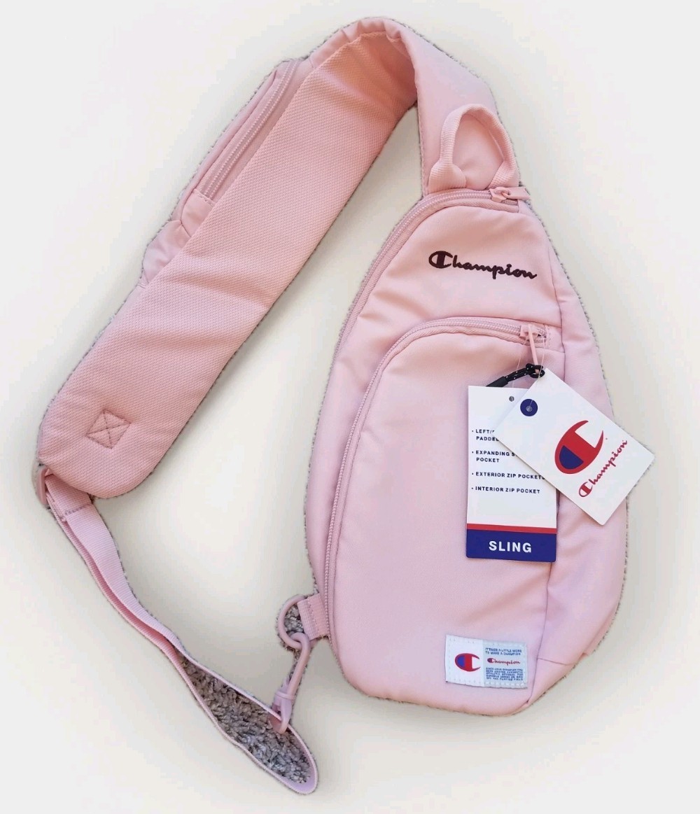 Champion Sling Bag Pink Reversible Adjustable Strap NWT