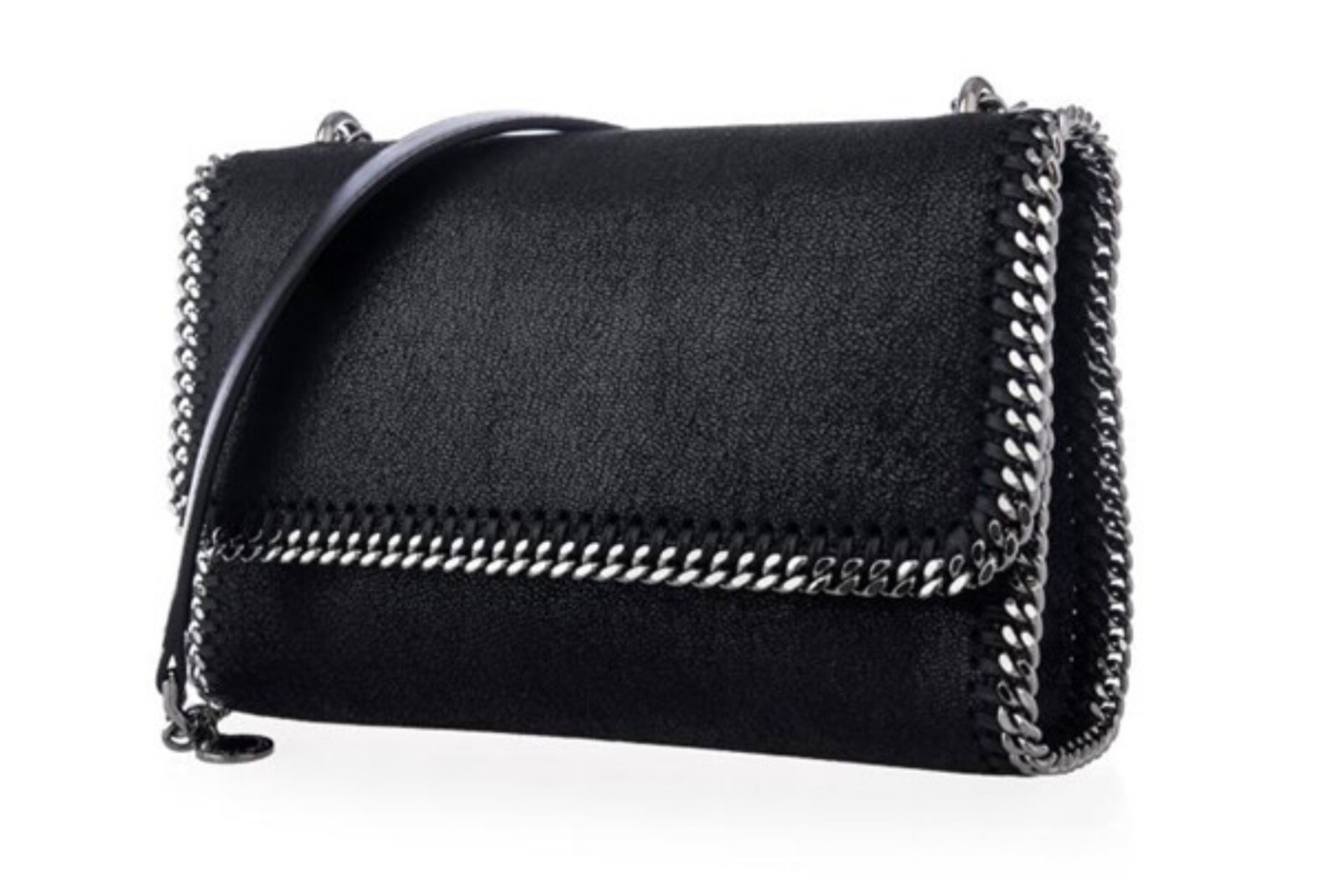 Stella McCartney FALABELLA Small Shoulder Bag Black. Item# 455128 W9132 1000 NEW